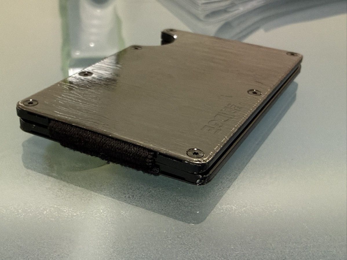 Other Ridge Black Damascus Stainless Steel Wallet w/ Leather Cash Size ONE SIZE - 6 Thumbnail