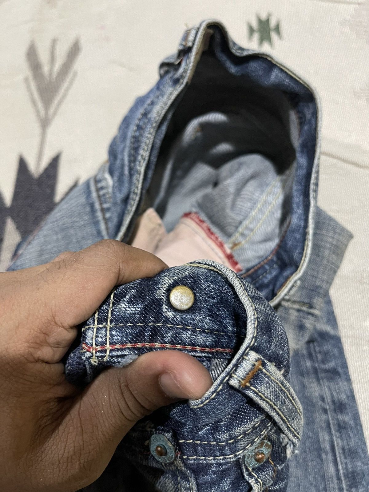 Levi's Vintage Clothing 2000s LEVIS REDLOOP JAPAN DISTRESSED FLARE JEANS RARE Size 28" / US 6 / IT 42 - 13 Thumbnail