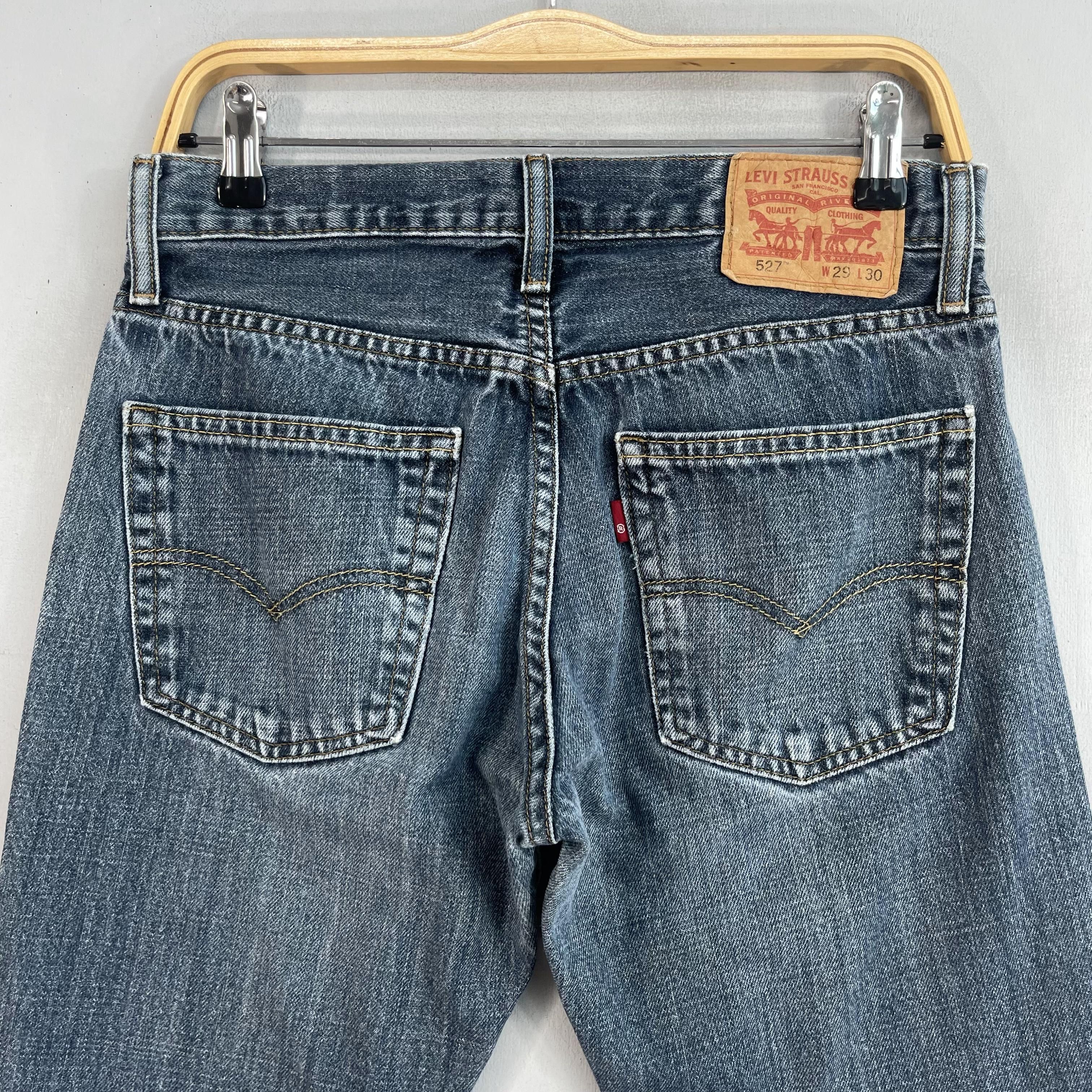 Levi's × Vintage Vintage Distressed Levis 527 Slim Bootcut Flared Jeans Size 30" / US 8 / IT 44 - 5 Thumbnail