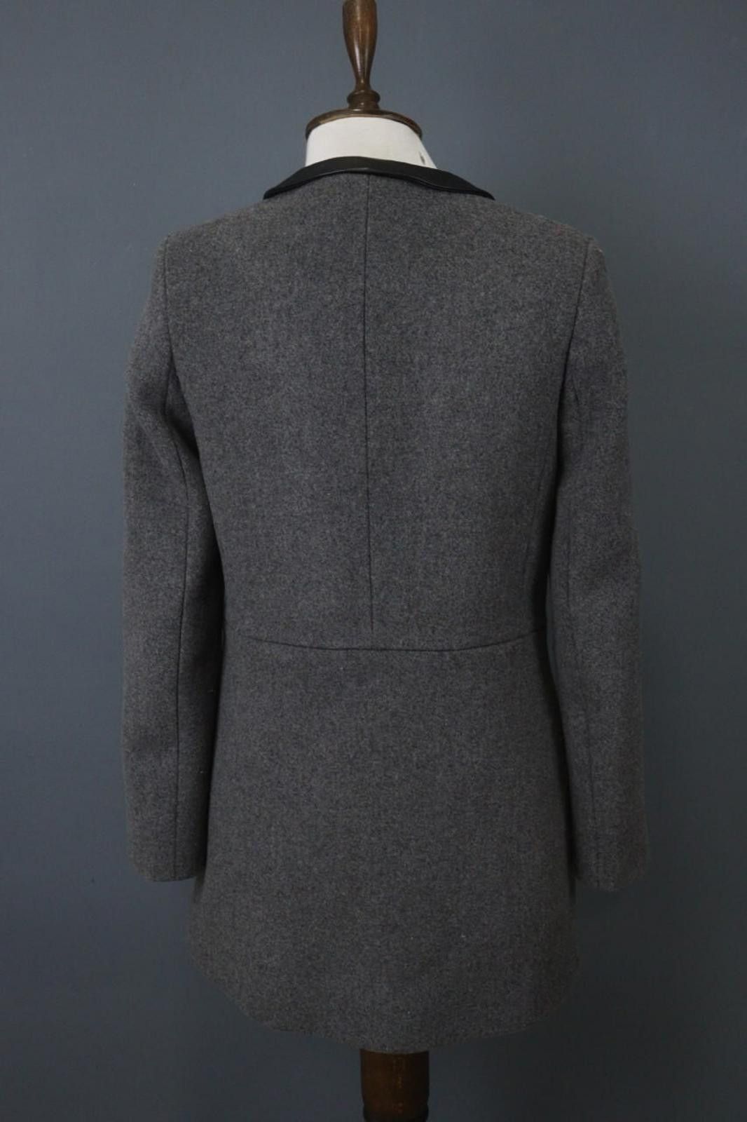 Designer Claudie Pierlot Gray Wool Cashmere Collar Basic Coat Size 38 Size M / US 6-8 / IT 42-44 - 8 Thumbnail