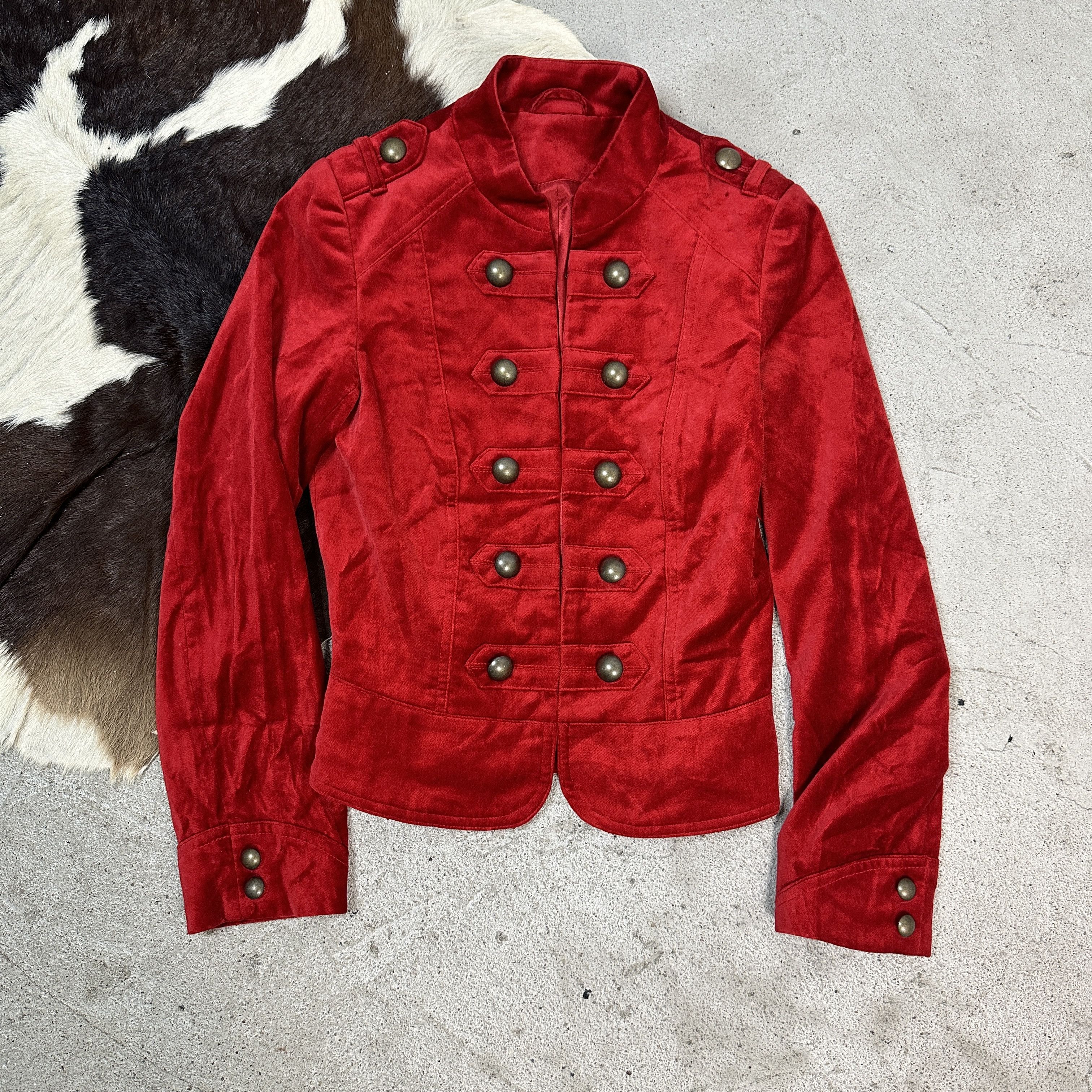 Vintage Military Styled Vintage Velour Jacket Size S / US 4 / IT 40 - 1 Thumbnail