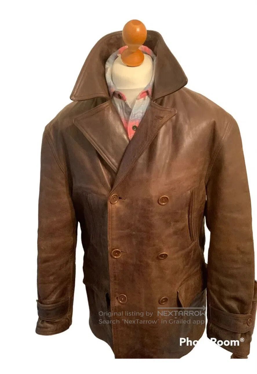 RRL Ralph Lauren vintage rrl leather parka with plaid lining. Size US M / EU 48-50 / 2 - 4 Thumbnail