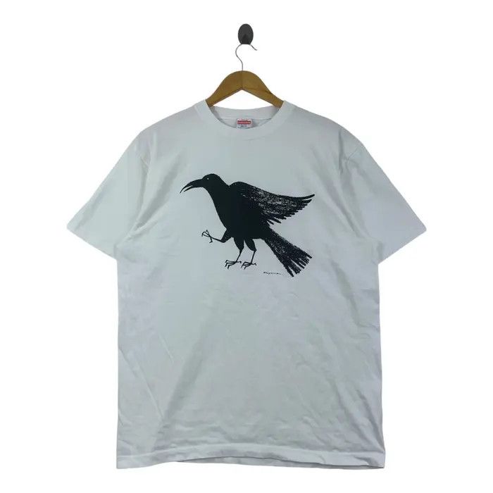 Vintage YATAGARASU CROW GOD Kumano Hongu Taisha Tee Shirt Size US XL / EU 56 / 4 - 1 Thumbnail