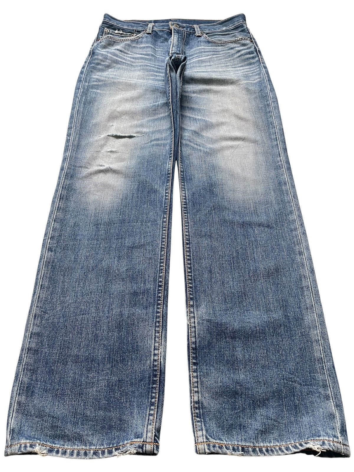 Vintage 90s Levis 702 Faded Wash Distressed Loose Jeans