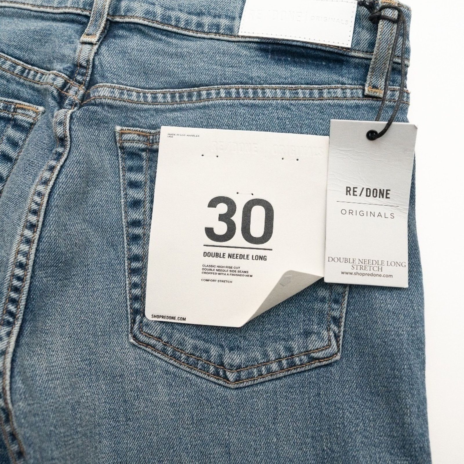 RE/DONE RE/Done. Double Needle Long Stretch Jeans In Blue. Size 30" / US 8 / IT 44 - 12 Thumbnail
