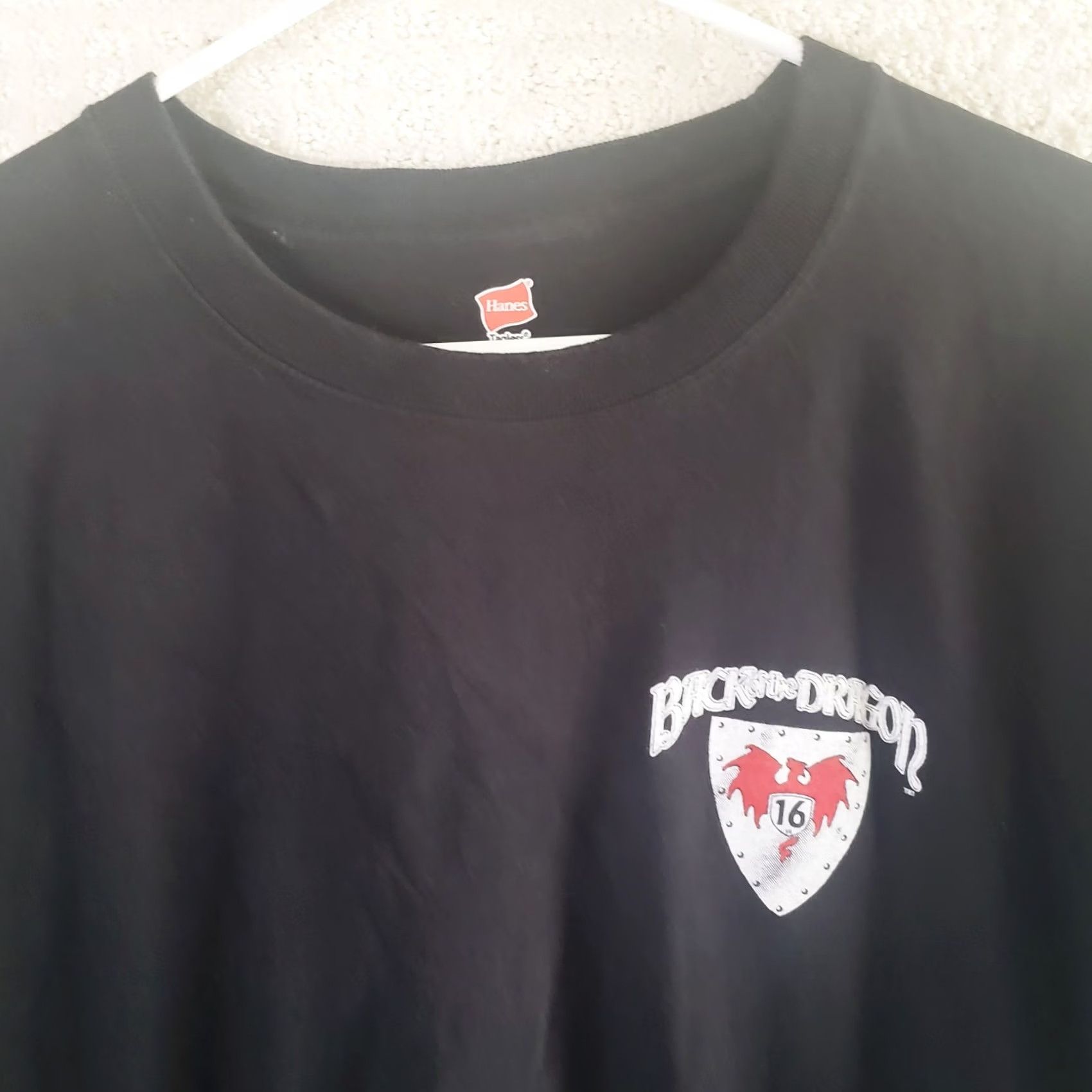 Hanes Hanes Back Of The Dragon T-Shirt 3XL Black Red Graphic Print Crew Neck Short Sleeve Unisex Adults Size US XXL / EU 58 / 5 - 4 Thumbnail