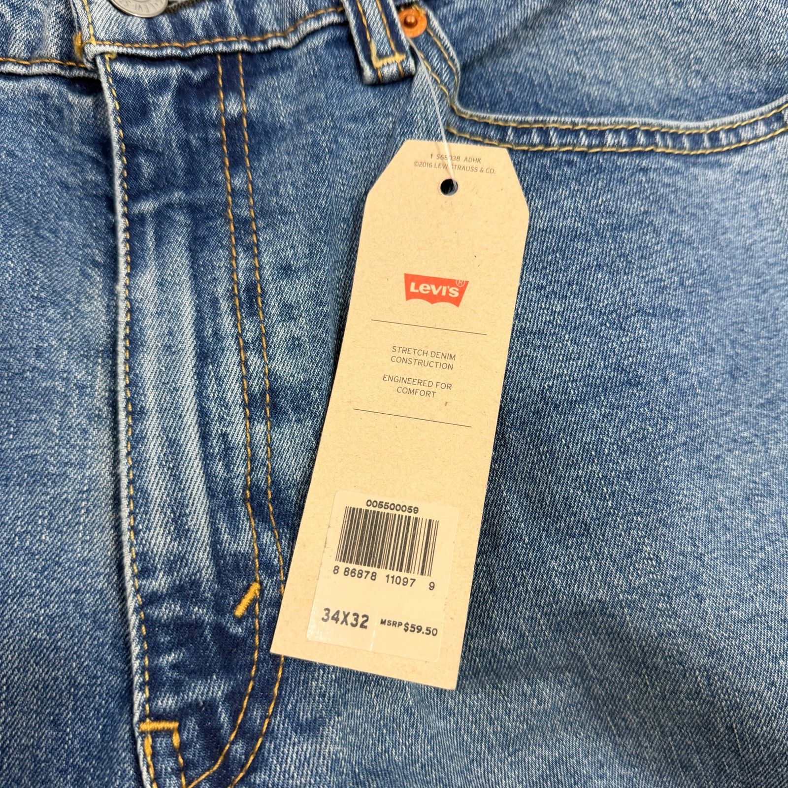 Levi's Levis 550 Relaxed Fit Jeans Men's 34x32 Blue Denim Zip NEW Size US 34 / EU 50 - 3 Thumbnail