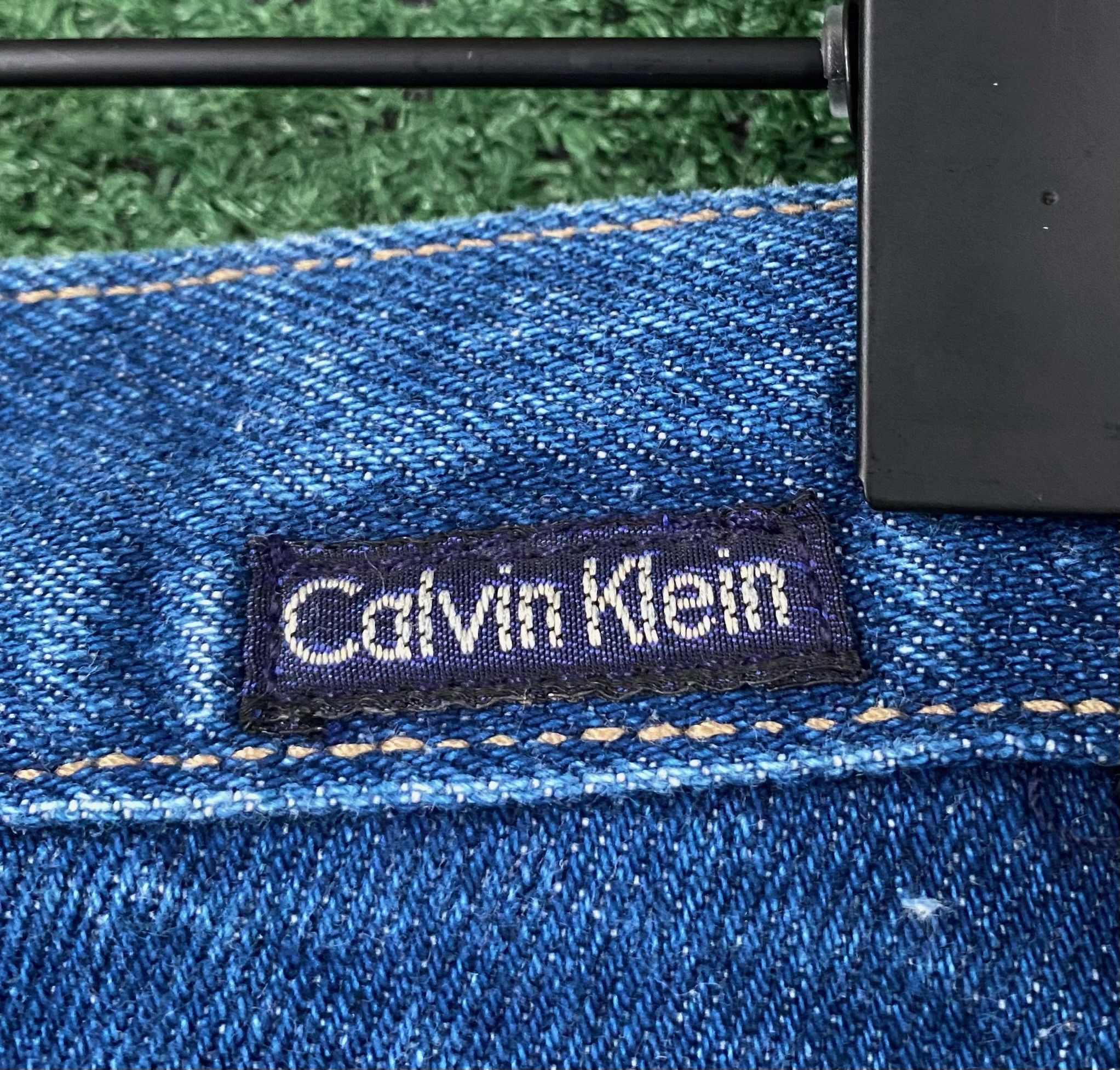 Vintage 80's Calvin Klein CK Denim Bareback Jeans Women’s 22” Waist Size 22" - 7 Thumbnail