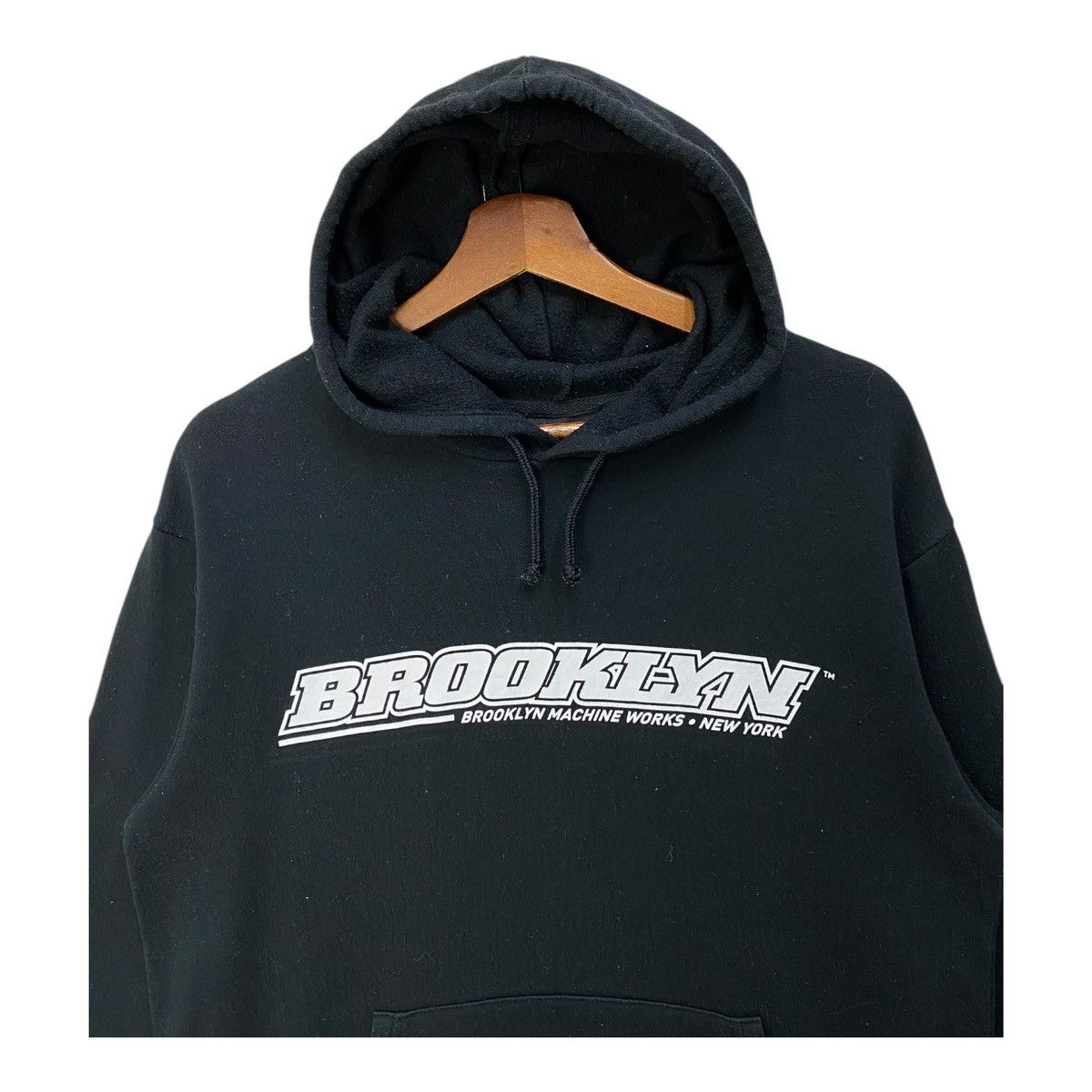 Brooklyn Industries Brooklyn Machine Works New York Hoodie Light Cotton Spellout Size US L / EU 52-54 / 3 - 2 Thumbnail