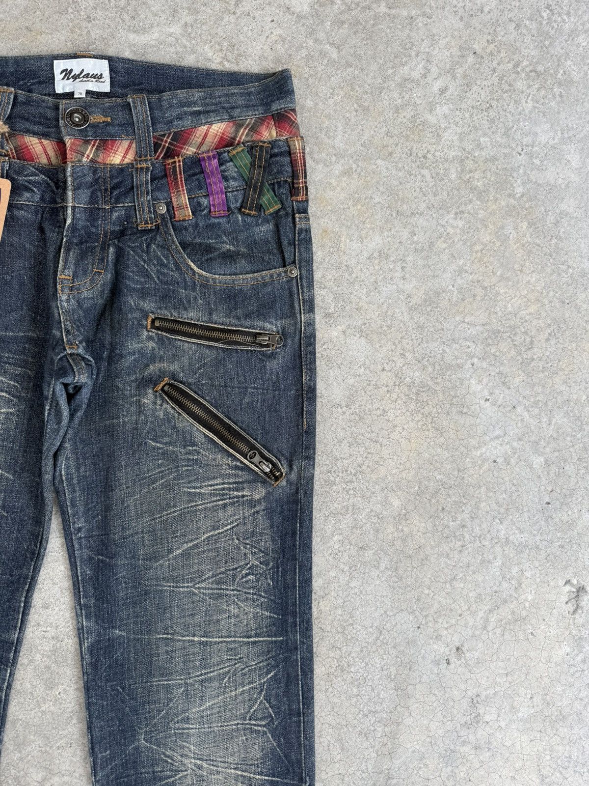 Hysteric Glamour Japanese Nylaus Double Waist Distressed Jeans Size US 32 / EU 48 - 5 Thumbnail
