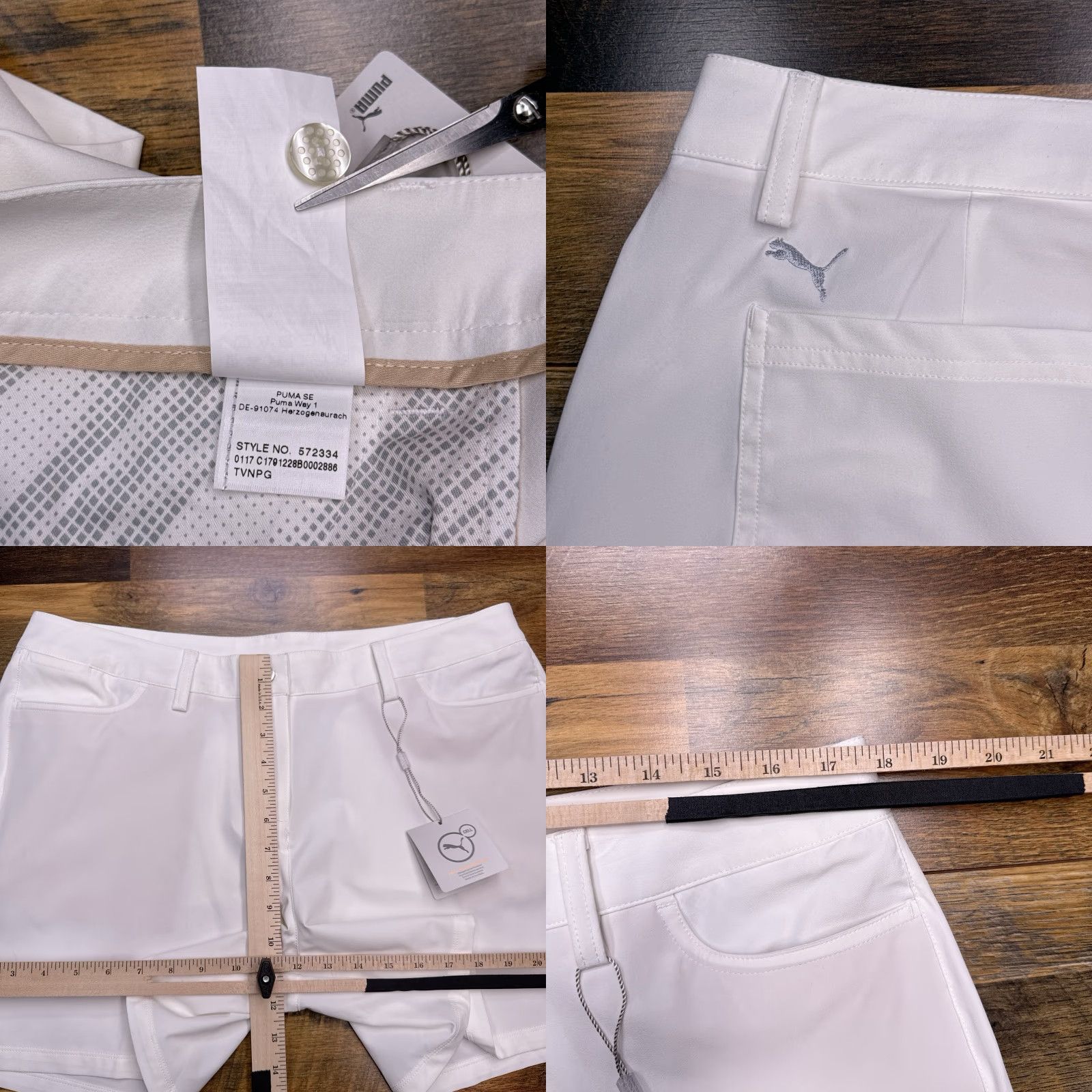 Puma Puma DryCell Shorts Womens 14 White High Rise Stretch New Size 36" / US 14 / IT 50 - 8 Thumbnail