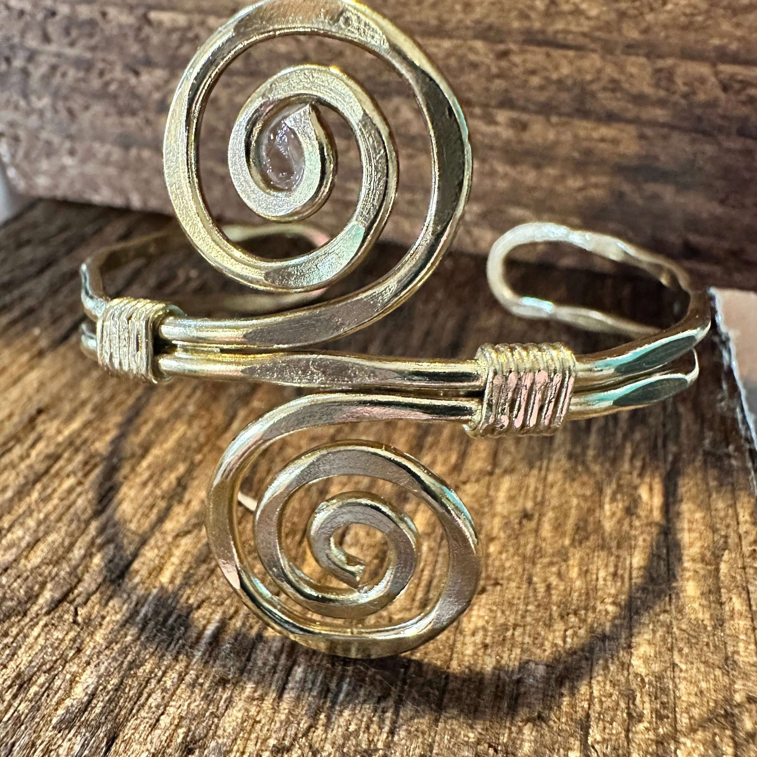 Other Handcrafted Boho Gold Plated Adjustable Cuff Bracelet - Narr Size ONE SIZE - 8 Thumbnail