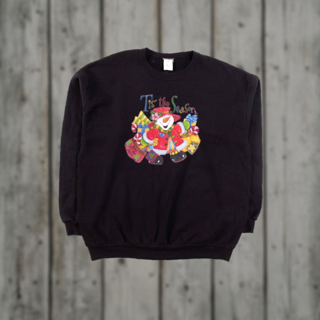 Vintage VINTAGE Black Ugly Christmas Sweatshirt XS-XL 46 Chest Unkown Brand Men's Women's Size XXL XL Christmas Flair Snowmen Shirt Size XL / US 12-14 / IT 48-50 - 1 Thumbnail