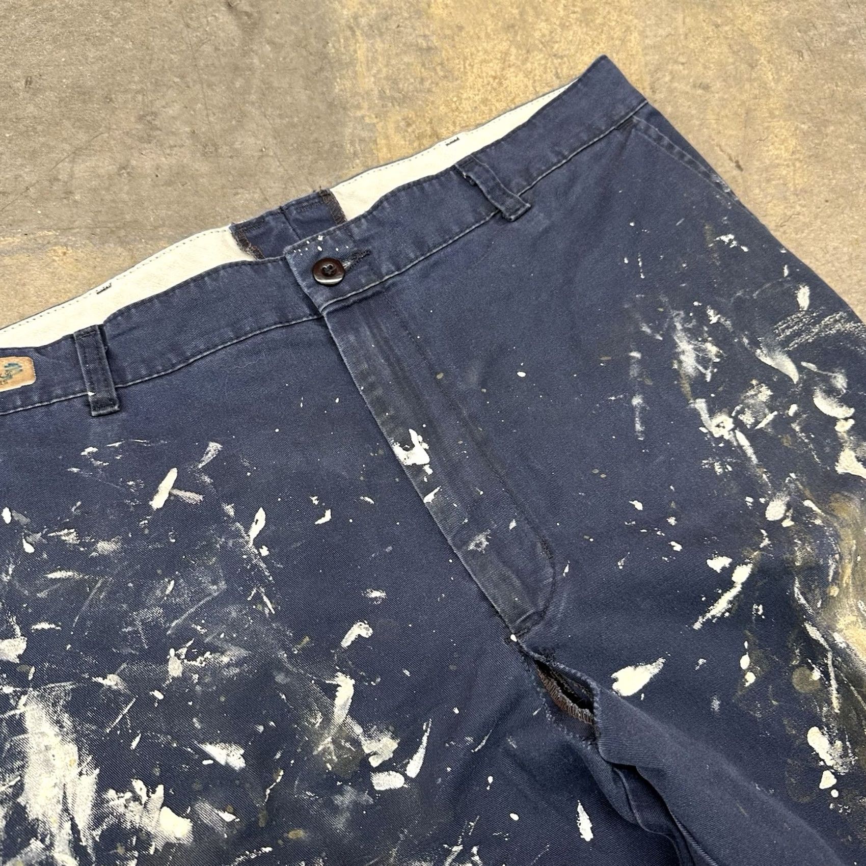 Red Kap VINTAGE Red Kap Cargo Pants Men’s Blue 36x30 Workwear Distressed Cotton Blend Straight Leg 30in Inseam Mens Size US 36 / EU 52 - 4 Thumbnail