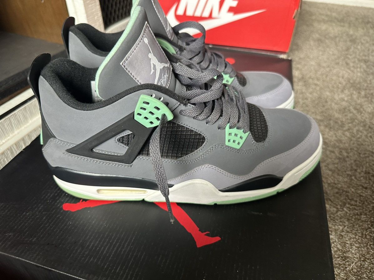image of Air Jordan 4 “Green Glow” Size 12 Shoes, Men's