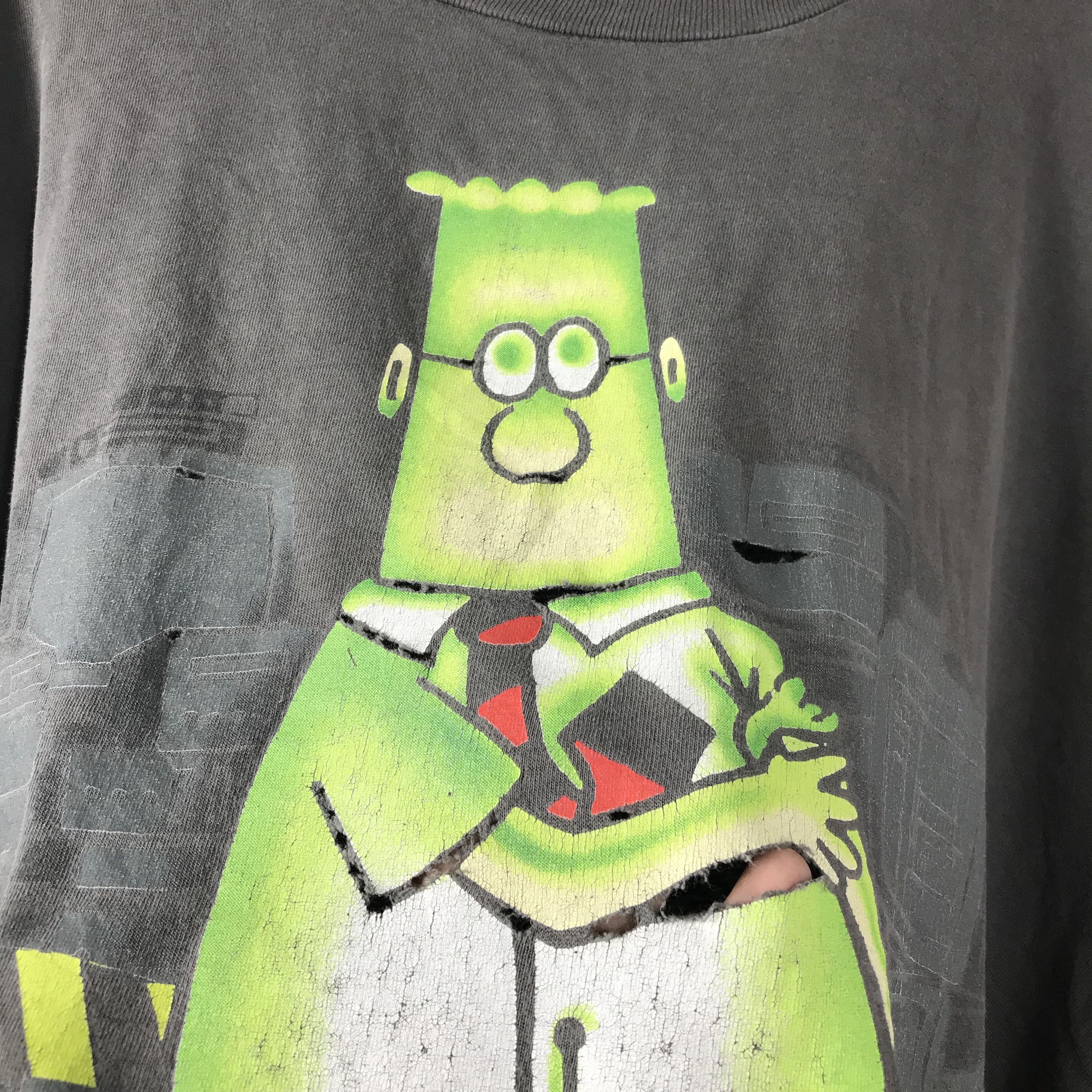 Cartoon Network vintage thrashed 90s Dilbert Software The Network Is Down Size US XL / EU 56 / 4 - 4 Thumbnail