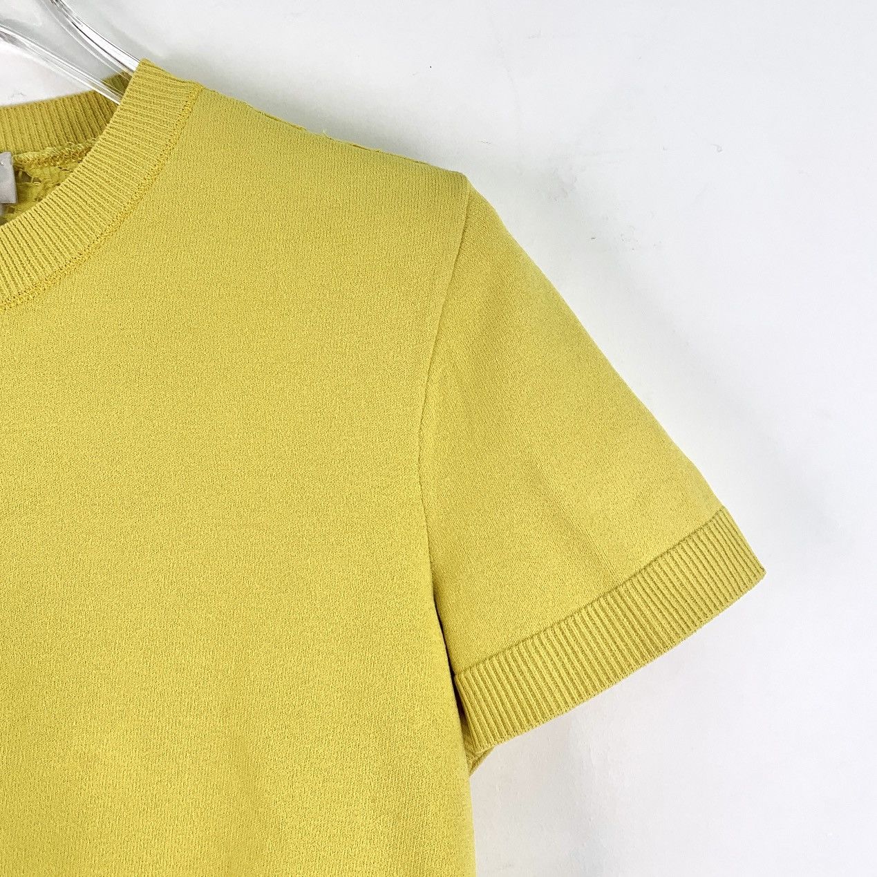 Valentino Valentino Yellow Lace Floral Hollow Short Sleeve K26WX Size XS / US 0-2 / IT 36-38 - 3 Thumbnail