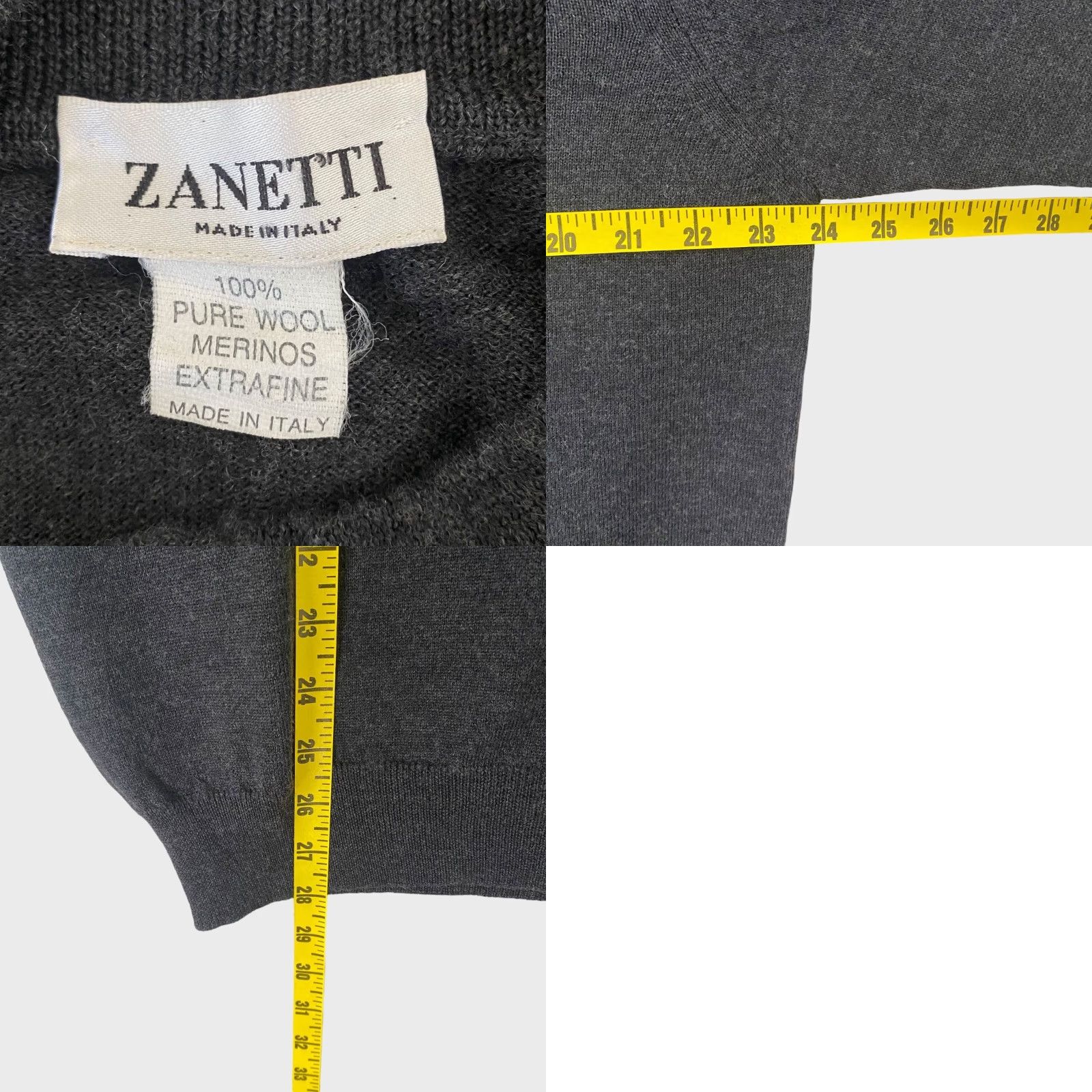 Vintage VINTAGE Zanetti Italy Merino Wool Henley Sweater Gray Men's XL Long-Sleeve Pullover Knit Fall Winter Size US XL / EU 56 / 4 - 8 Thumbnail
