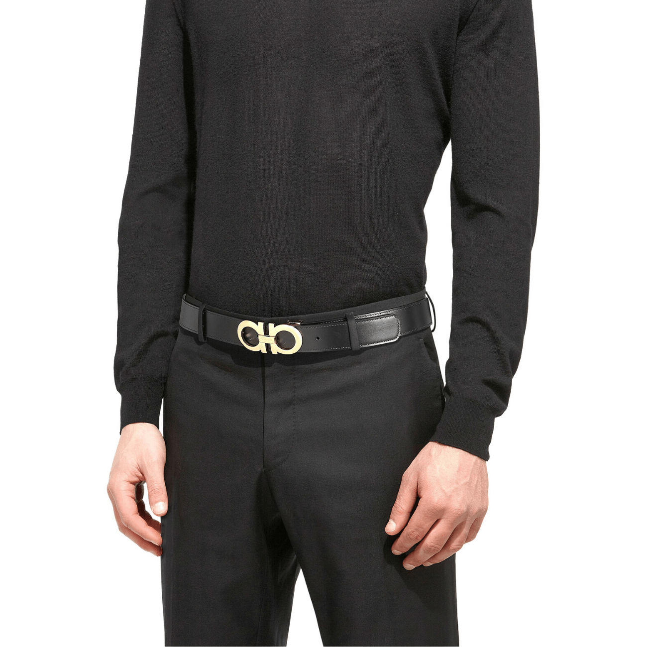 Salvatore Ferragamo Ferragamo 675542 586940 Gancini Reversible Men's Belt Size ONE SIZE - 3 Thumbnail
