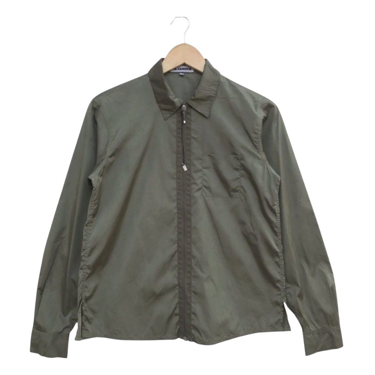 Jil Sander Jil Sander Technical Lightweight Zip-Up Jacket Olive Size US S / EU 44-46 / 1 - 1 Thumbnail