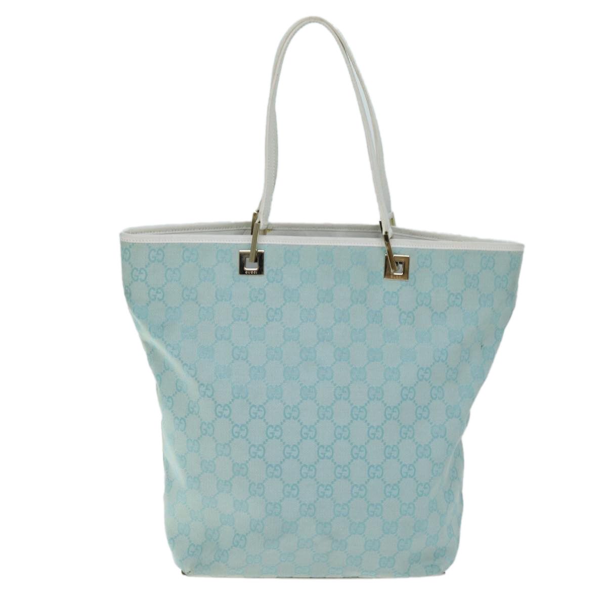 Gucci Gg Canvas Blue Canvas Tote Bag (Pre-Owned) Size ONE SIZE - 1 Thumbnail