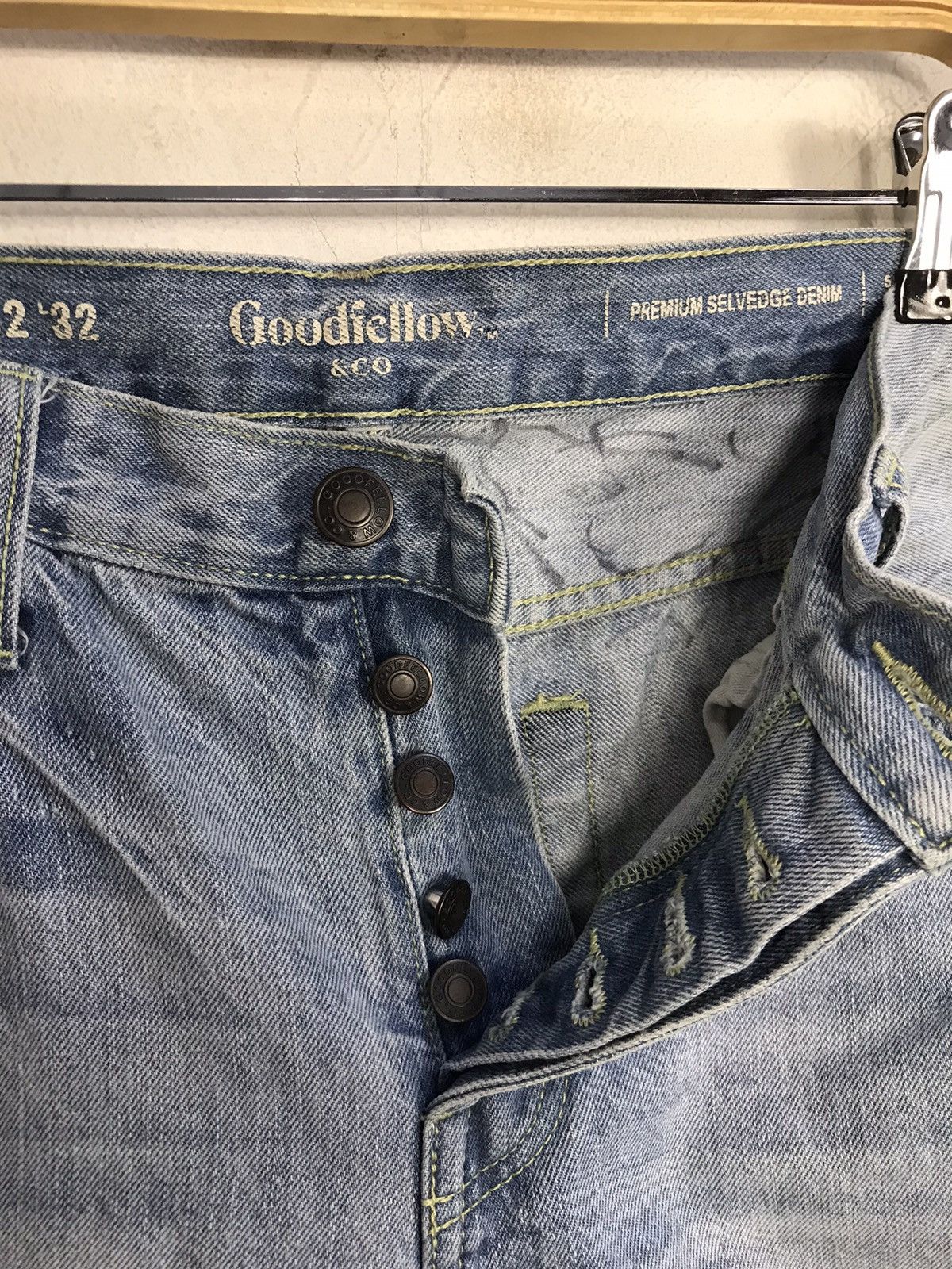 Japanese Brand × Vintage Vintage Goodfellow Selvedge Distressed Denim Jeans Size US 32 / EU 48 - 13 Thumbnail