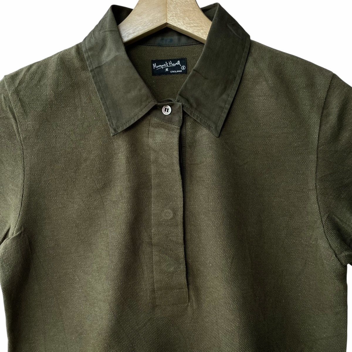 Margaret Howell Margaret Howell London MHL Army Olive Green Polo Tee Size S / US 4 / IT 40 - 3 Thumbnail