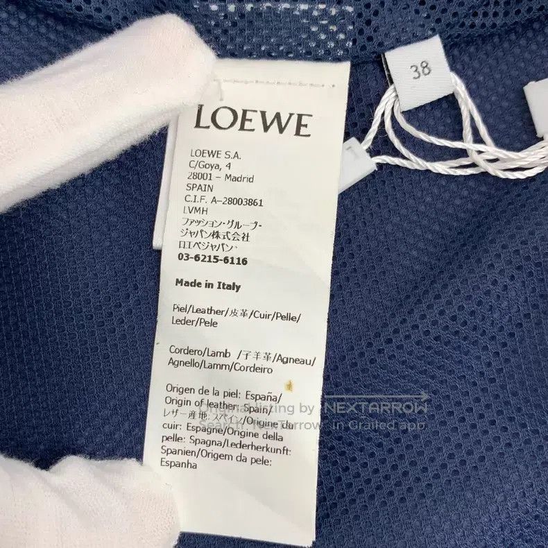 Loewe Loewe 2023 Deep Blue Lamb Leather Logo Embroidered Zip-up Size XS / US 0-2 / IT 36-38 - 8 Thumbnail