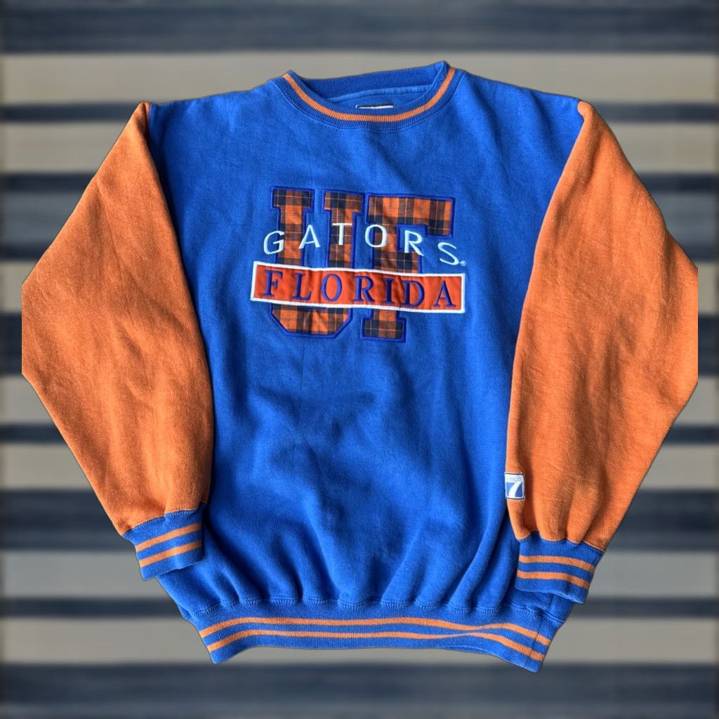 Logo 7 VINTAGE Logo 7 Florida Gators Crewneck Sweatshirt Large Blue Embroidered 90s Cotton Men Size US L / EU 52-54 / 3 - 1 Thumbnail