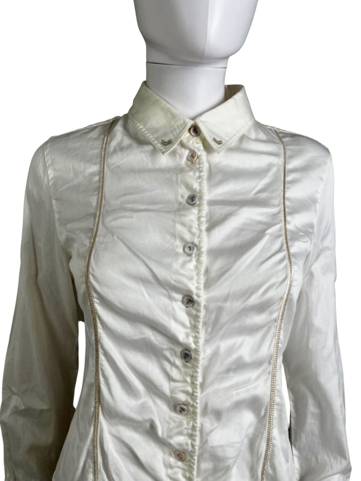 Marithe + Francois Girbaud 2000's Tactical Button Up White Shirt Size M / US 6-8 / IT 42-44 - 4 Thumbnail