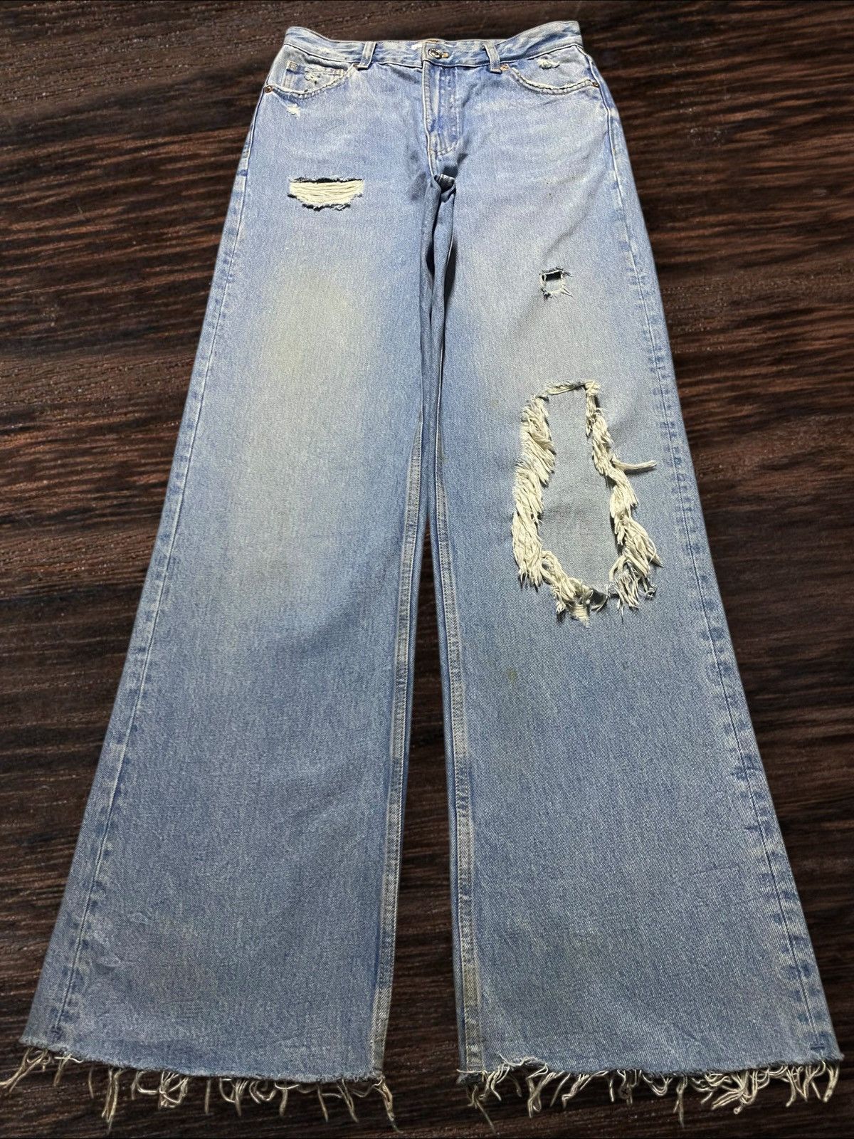 Zara SALES?Vintage Zara Faded Wash Cargo Style Baggy Jeans | Grailed