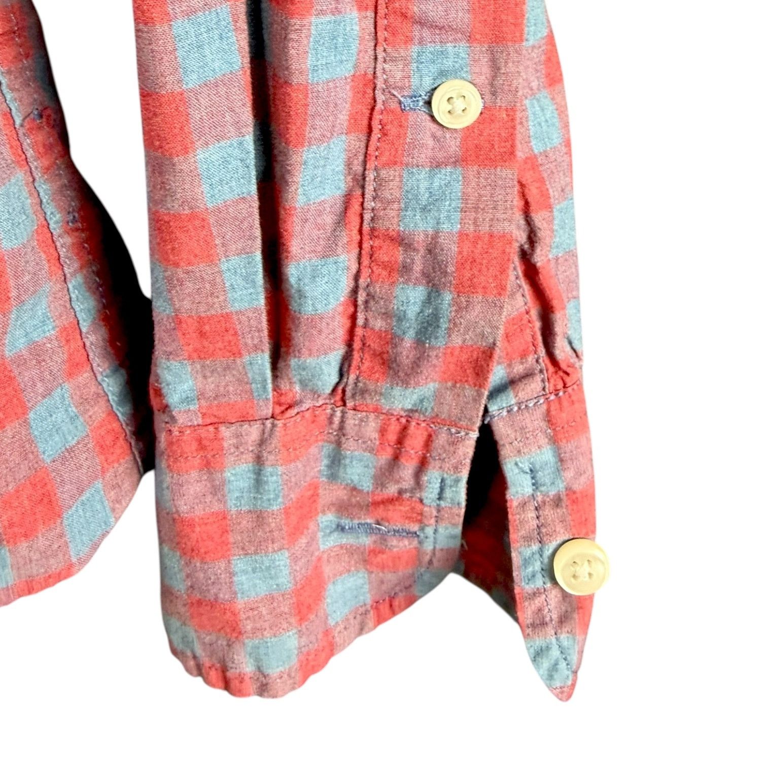 J.Crew Men's J.Crew Red & Blue Check Plaid Untucked Button Down - S Size US S / EU 44-46 / 1 - 3 Thumbnail