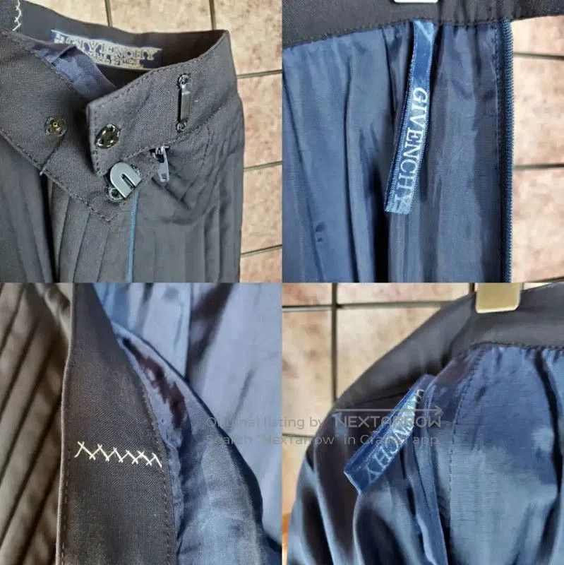 Givenchy Givenchy Black Wool Pleated Skirt . Size 23" - 6 Thumbnail