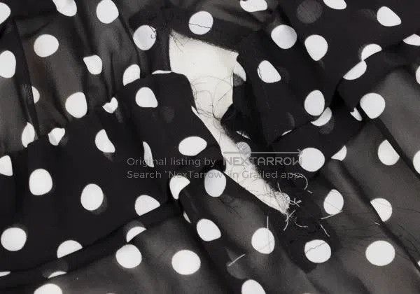 Comme des Garcons Comme Des Garcons size S Black Retro Polka Dot Skirt Size 23" - 6 Thumbnail