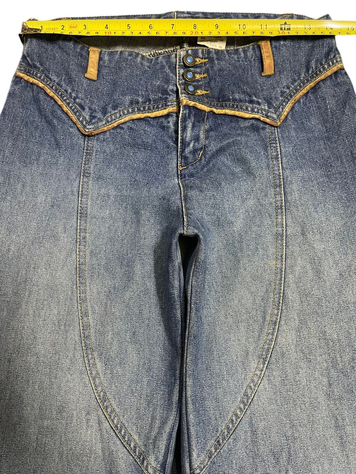 Hysteric Glamour Vintage Japanese Brand Blue Bleached Style Baggy Jeans Size 28" / US 6 / IT 42 - 9 Thumbnail