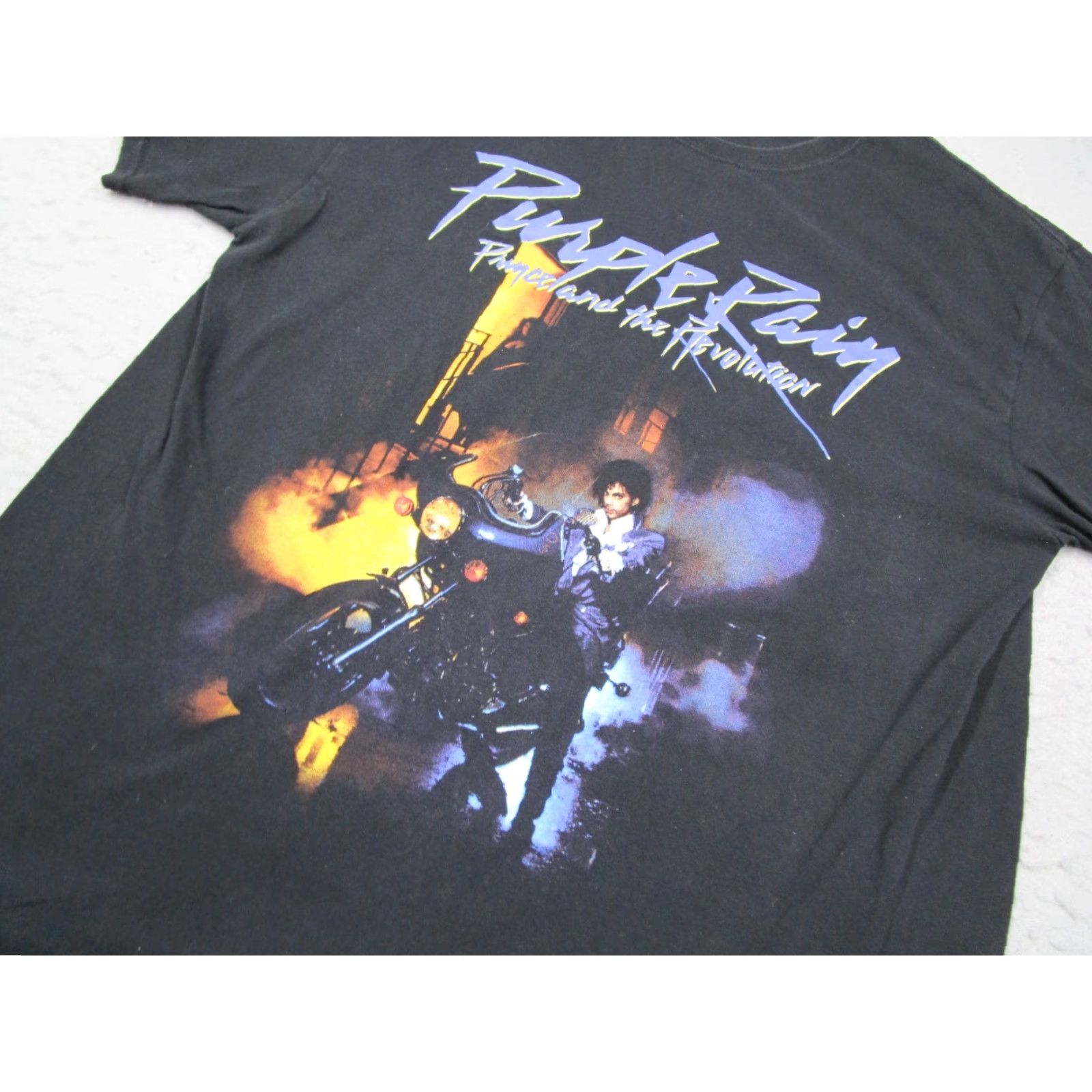 Prince VINTAGE Prince T-Shirt Men Large Short Sleeve Crew Neck Black Purple Rain Revolution 90s Music Retro Size US L / EU 52-54 / 3 - 2 Thumbnail