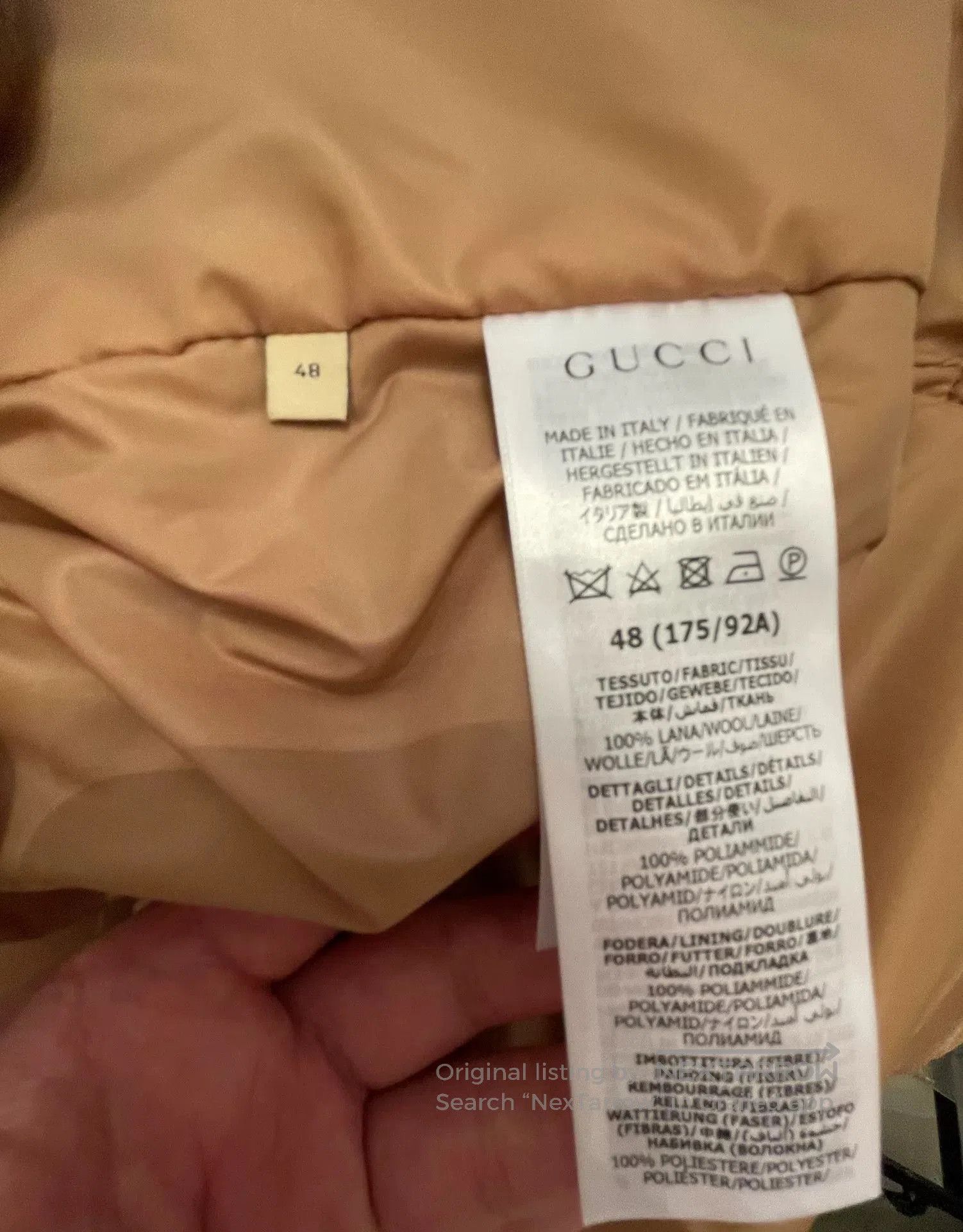 Gucci Gucci GG Wool Flannel Overshirt. Size US M / EU 48-50 / 2 - 4 Thumbnail
