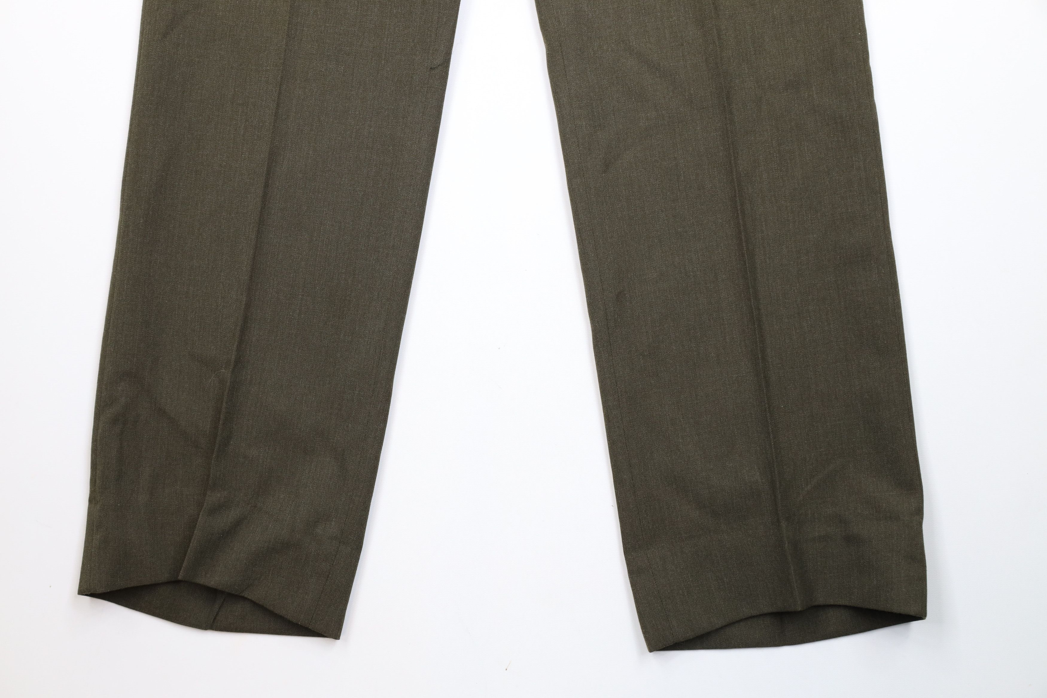 Vintage Vintage 90s Military Wool Blend Wide Leg Trousers Pants USA Size US 34 / EU 50 - 4 Thumbnail