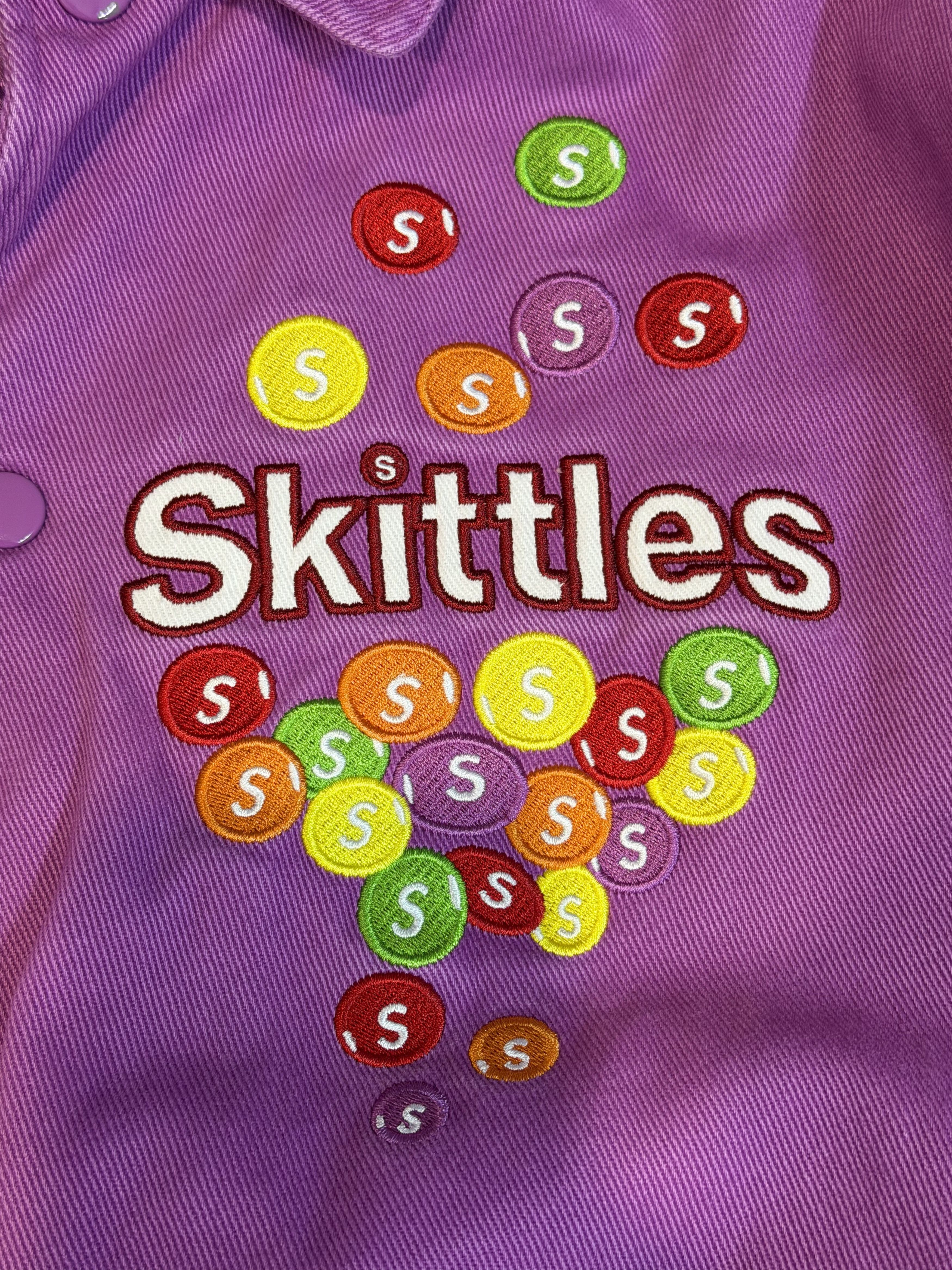 Mitchell & Ness × Supreme Supreme x Skittles x Mitchell & Ness Varsity Jacket (Purple) Size US M / EU 48-50 / 2 - 3 Thumbnail