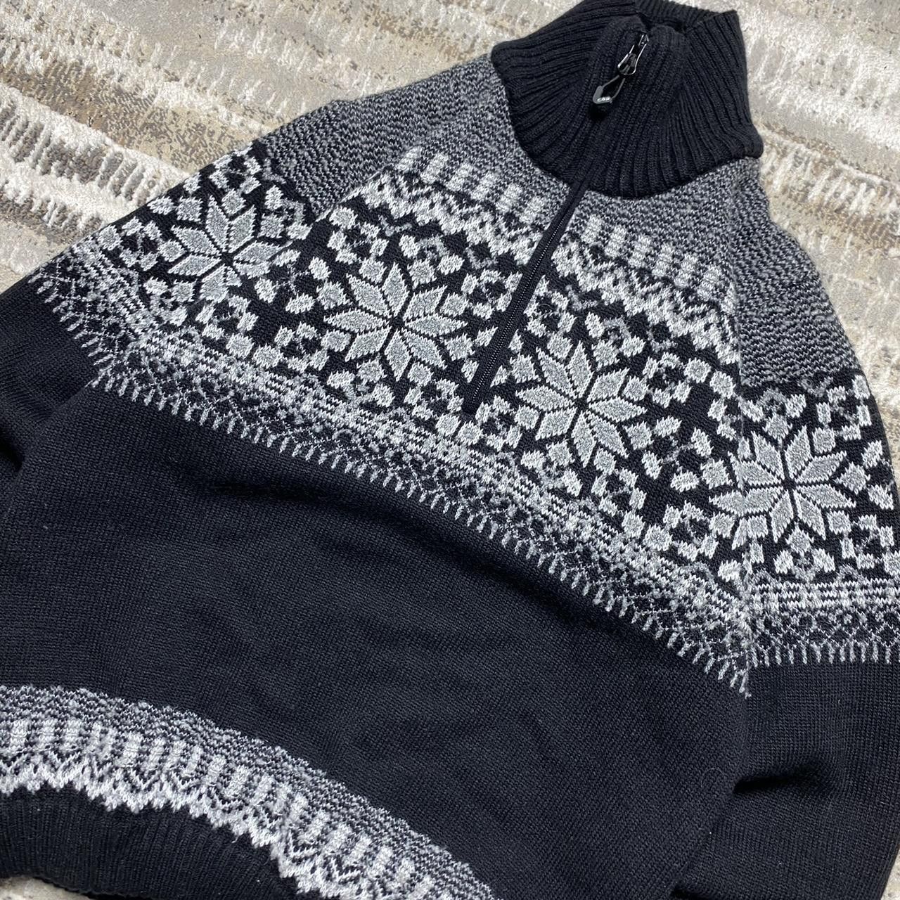 Japanese Brand 00s Snowflake Knit Sweater Black S Size S / US 4 / IT 40 - 2 Thumbnail