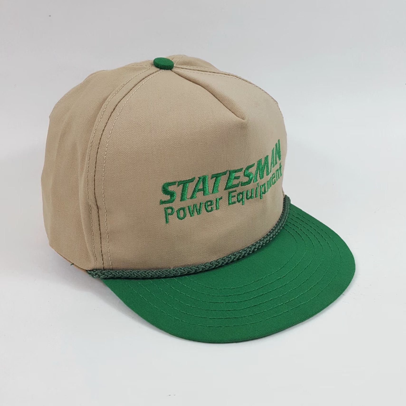 Vintage VINTAGE 90s America's Cap Co. Statesman Farm Tractors Trucker Hat Adjustable Green One Size Mens Size ONE SIZE - 3 Thumbnail