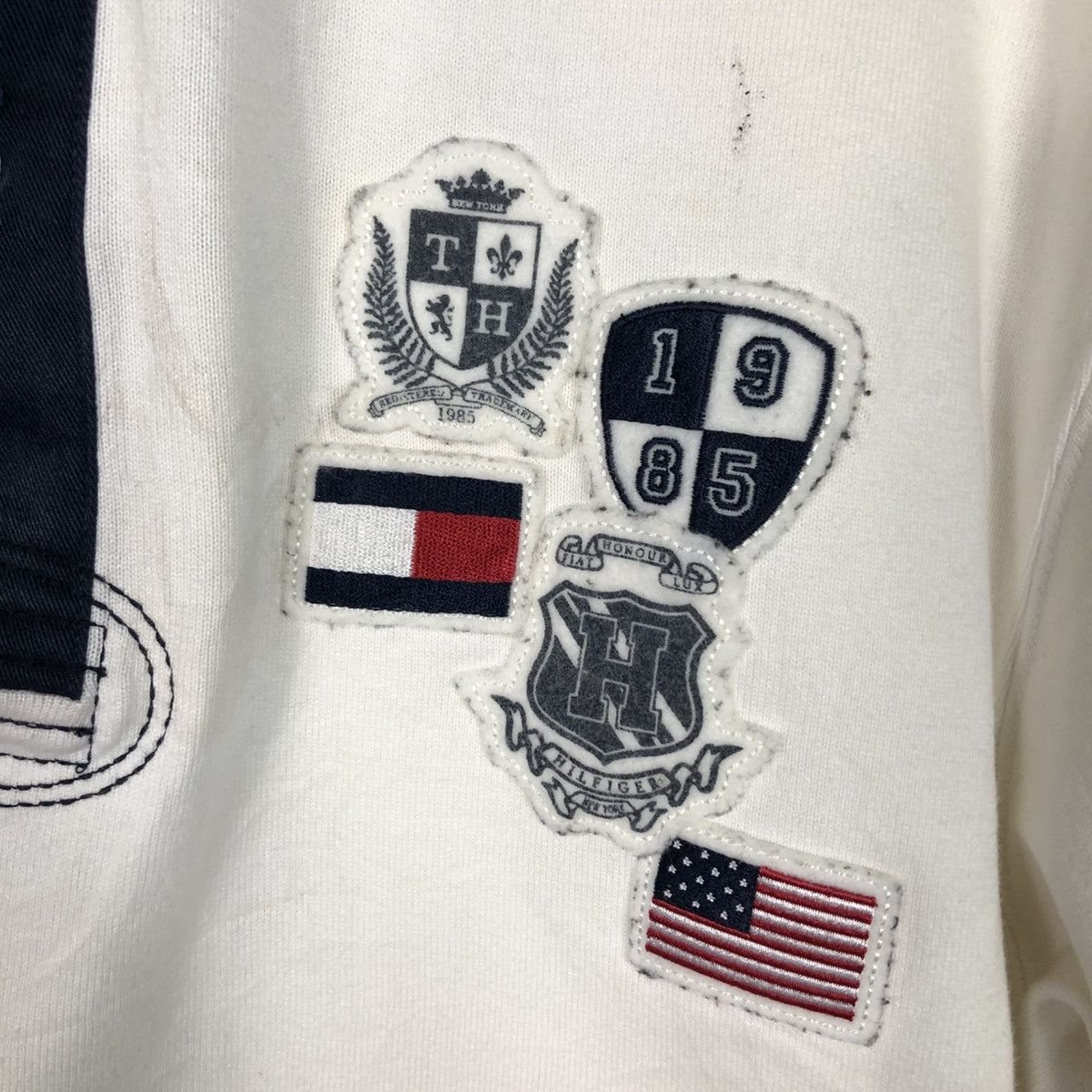 Japanese Brand 📌Vintage Collar Sweatshirt Tommy Hilfiger Big Logo Size US XL / EU 56 / 4 - 15 Thumbnail