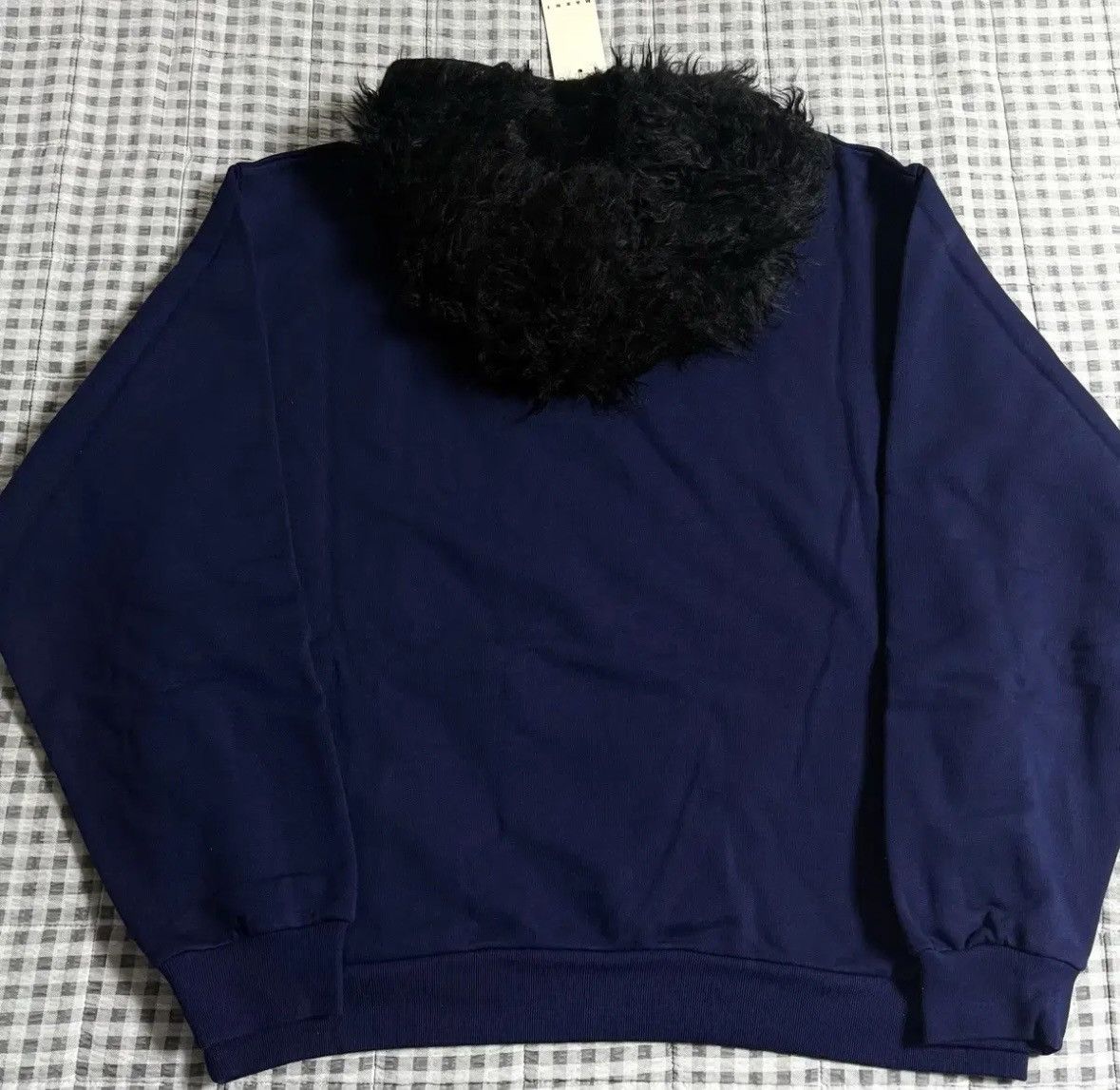 Marni [50]Marni Navy Faux Fur Hoodie Size US L / EU 52-54 / 3 - 7 Thumbnail