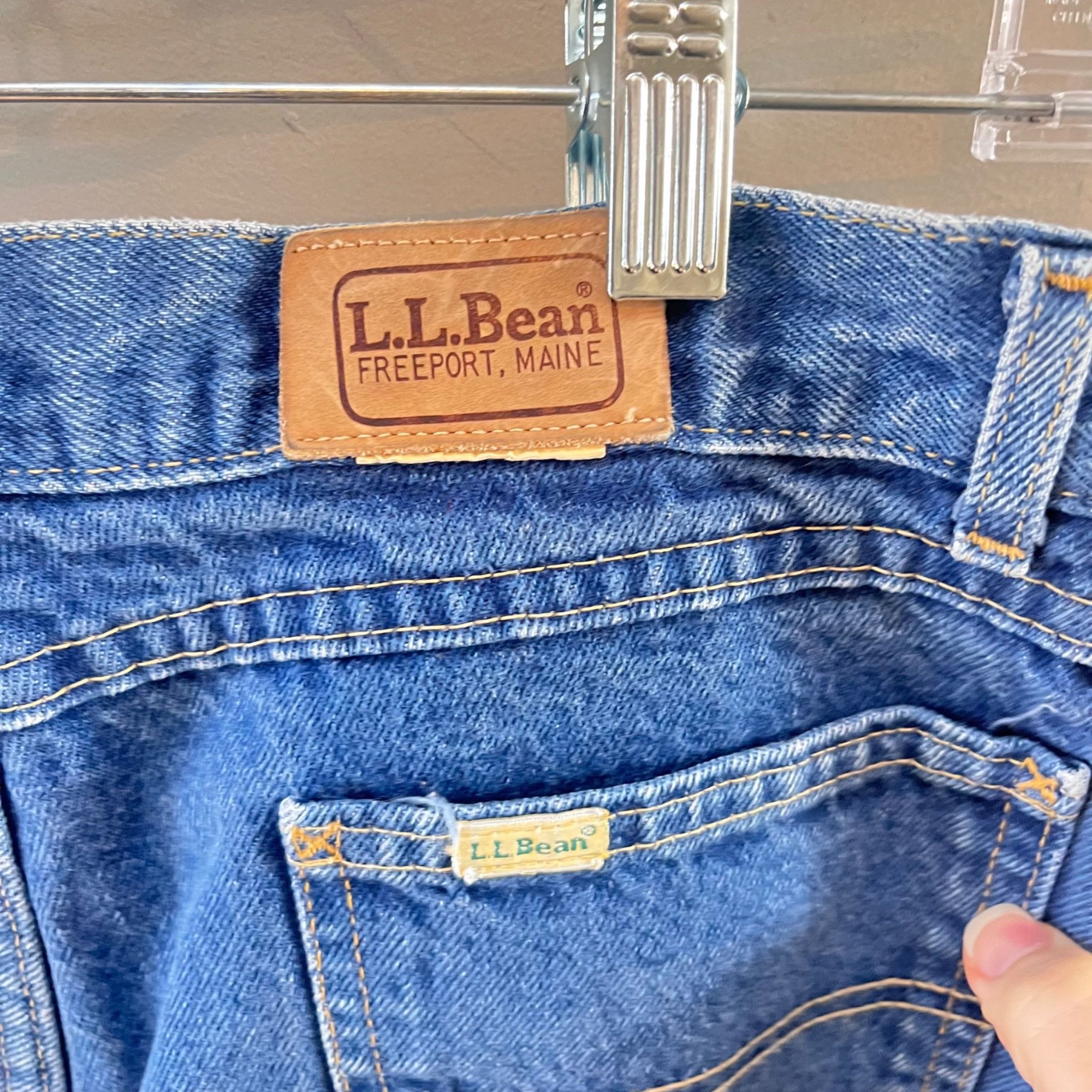 L.L. Bean L.L. Bean Vintage Women's Plaid Flannel Lined Straight Jeans Size 28" / US 6 / IT 42 - 3 Thumbnail