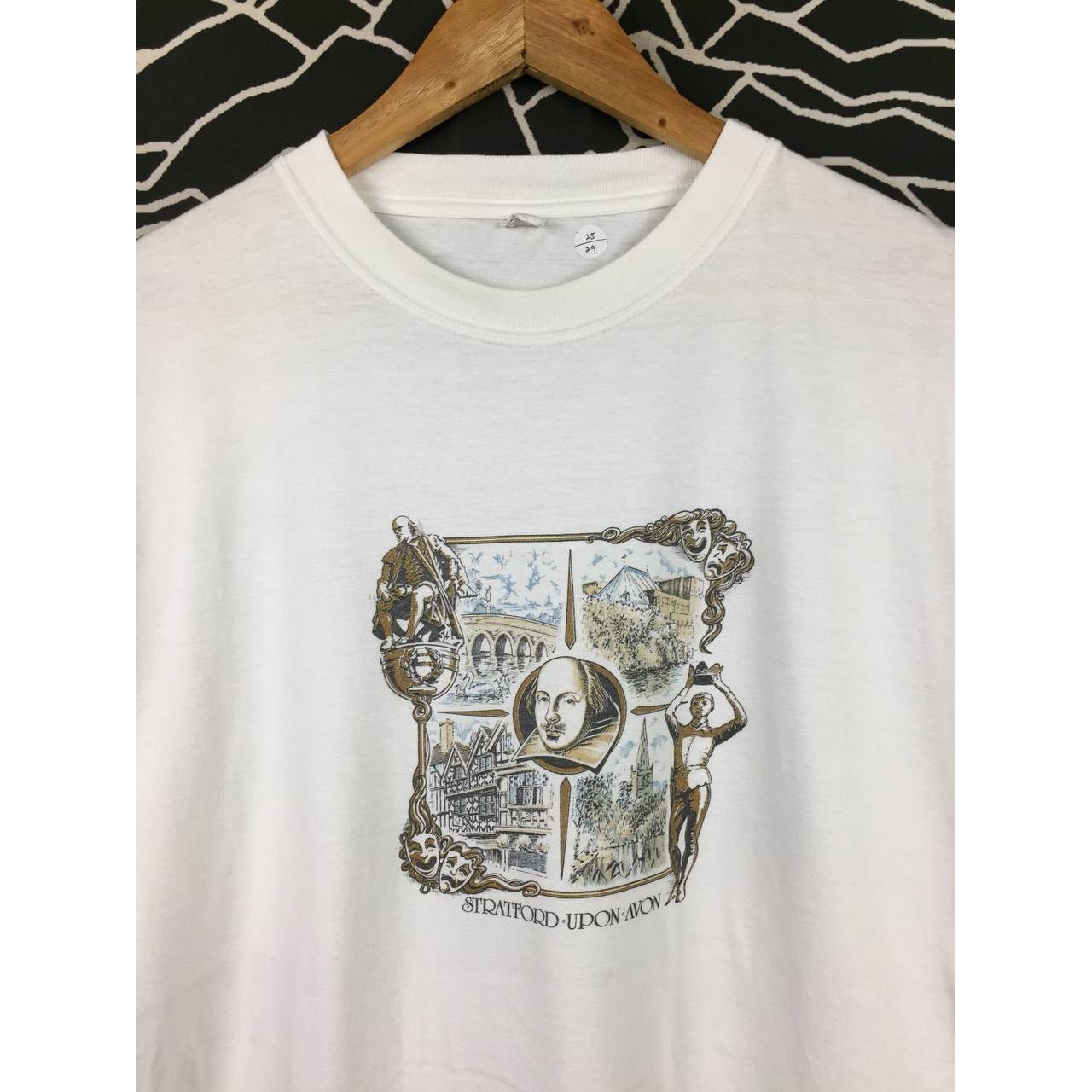 Vintage Vtg William Shakespeare Stratford Upon Avon Art Tee Size US XL / EU 56 / 4 - 3 Thumbnail