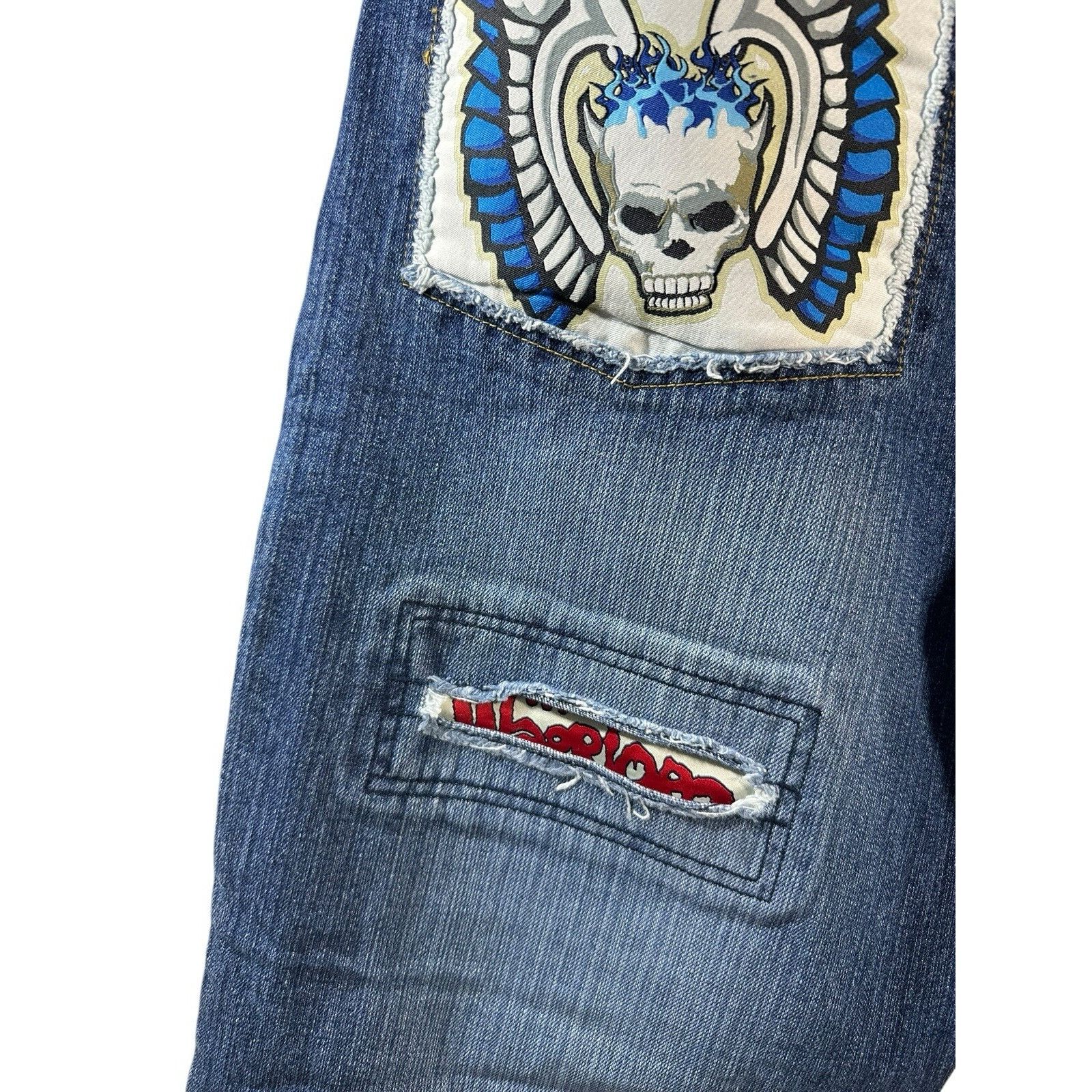 Other Vintage Johnny Blaze X The Warriors Rare Cargo Denim Jeans Y Size US 36 / EU 52 - 7 Thumbnail