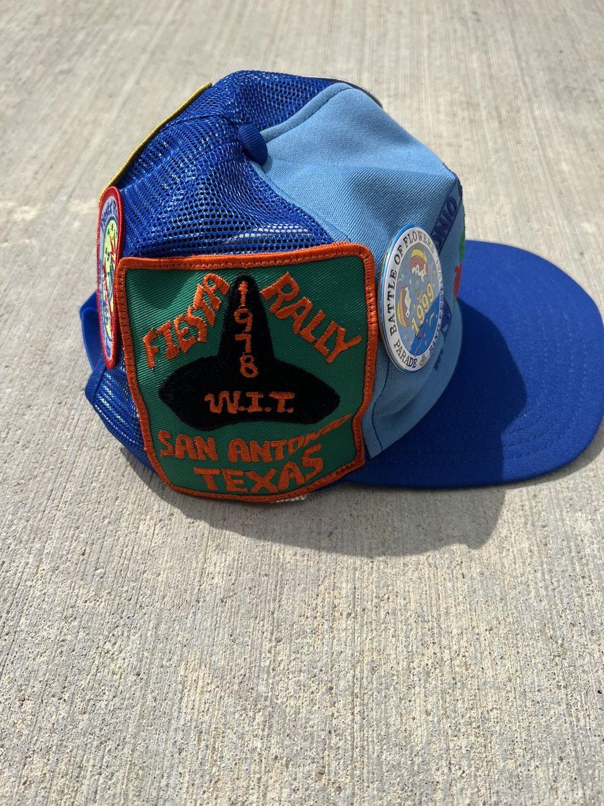 Vintage Vintage Blue Mesh Trucker Hat Size ONE SIZE - 2 Thumbnail