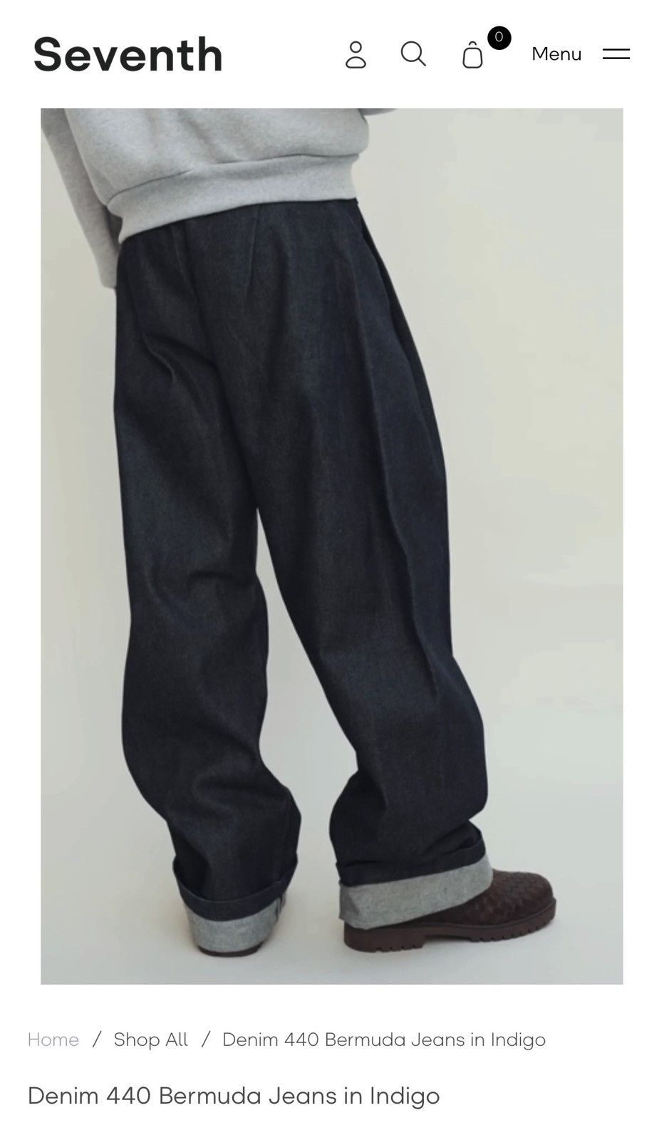 Seventh Seventh Bermuda 440 Bermuda Jeans in Indigo Size US 33 - 2 Thumbnail