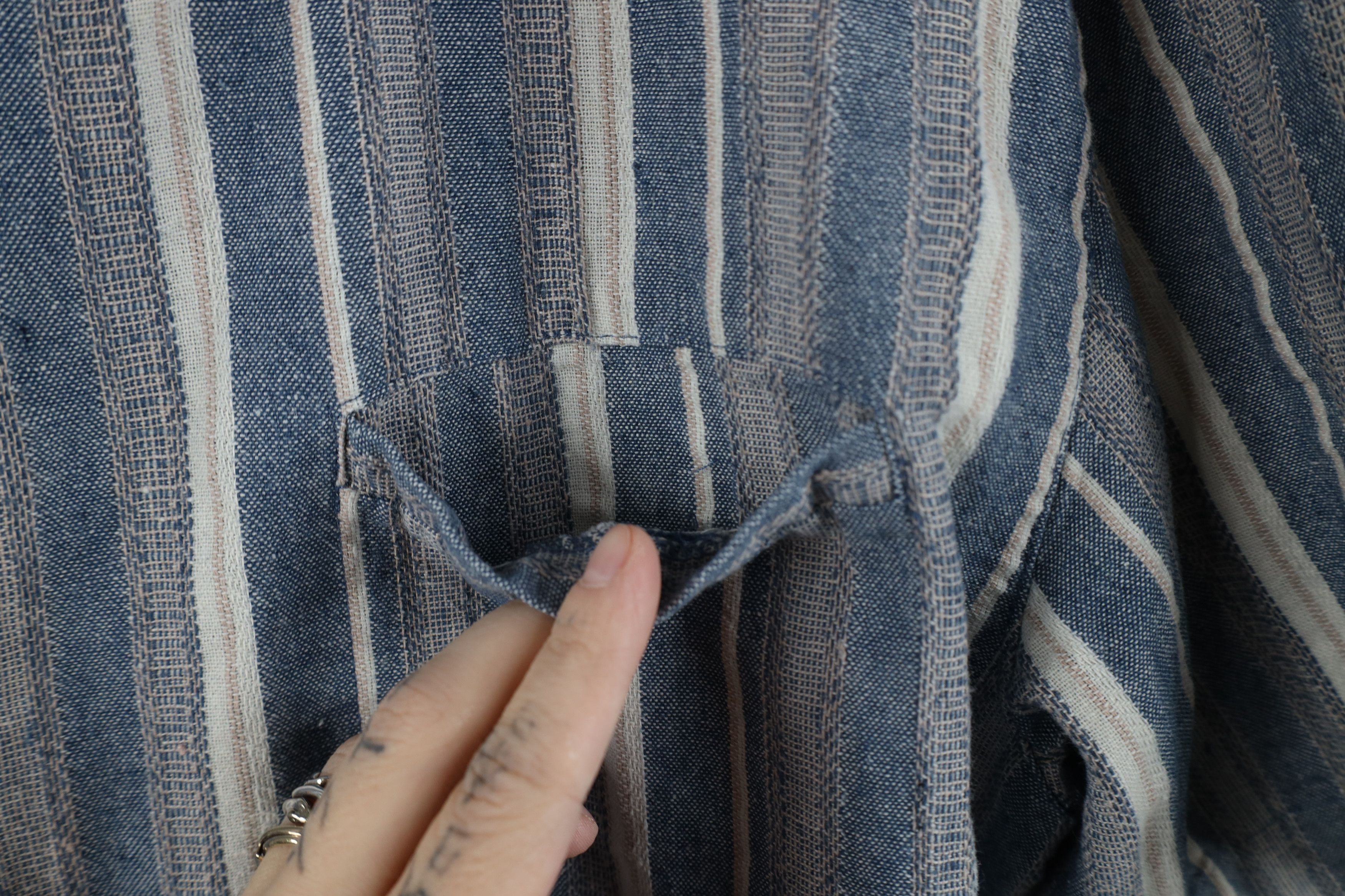 Vintage Vintage 90s Streetwear Linen Blend Camp Collar Button Shirt Size US L / EU 52-54 / 3 - 4 Thumbnail