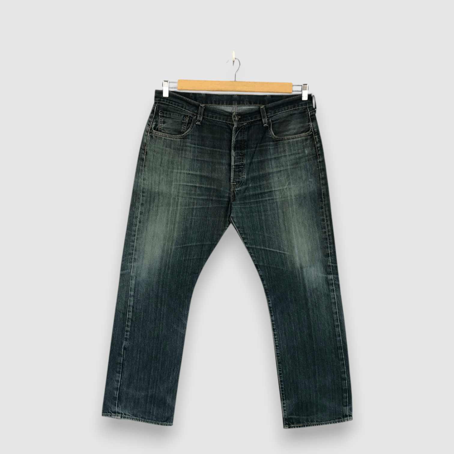 Levi's Vintage Y2K Levis 501 Faded Jeans Levi's Stonewash Denim Size US 38 / EU 54 - 1 Thumbnail